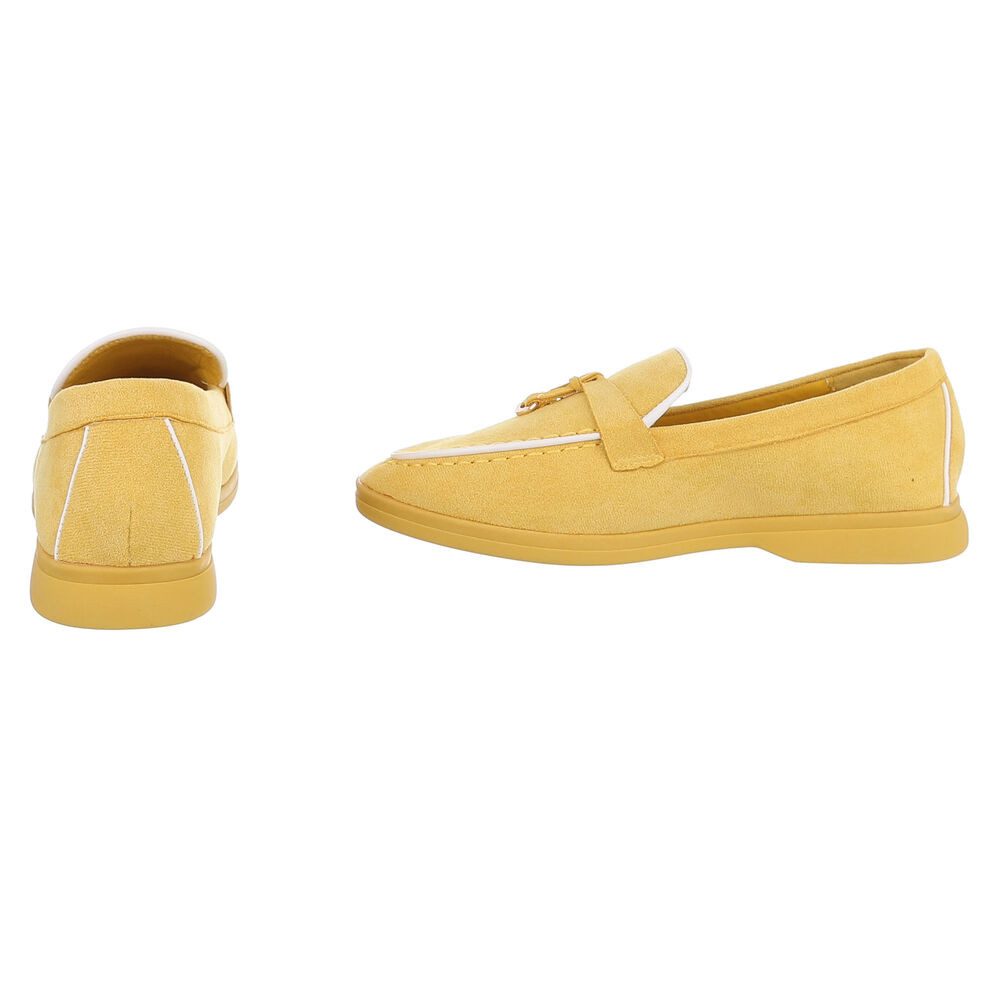 Ital-Design Damen Loafers mit komfortablem Design und eleganten Details Slipper (91116768) Blockabsatz Mokassins in Gelb – Bild 5 von 5