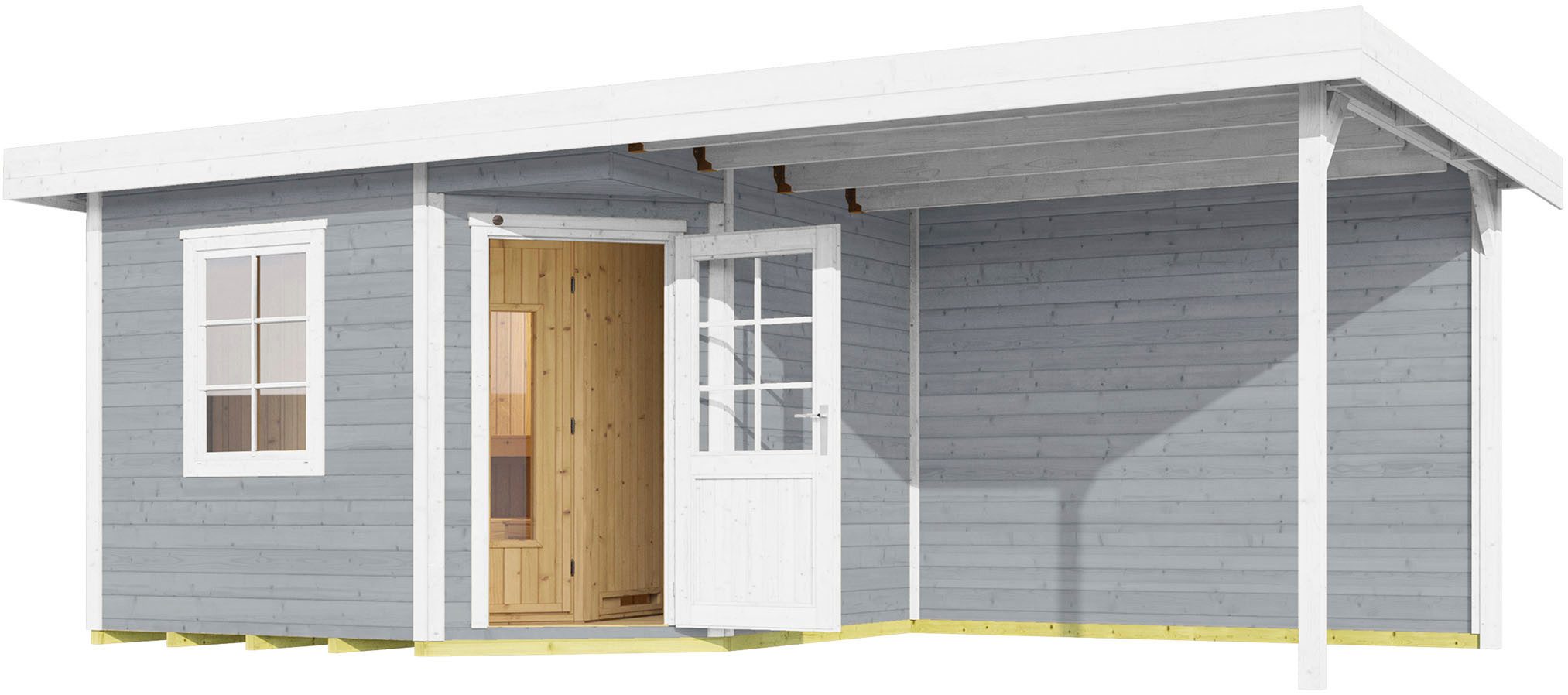 weka Saunahaus SALO 2, BxTxH: 646 x 338 x 237 cm, 28 mm, inkl. hochwertiger Elementsauna