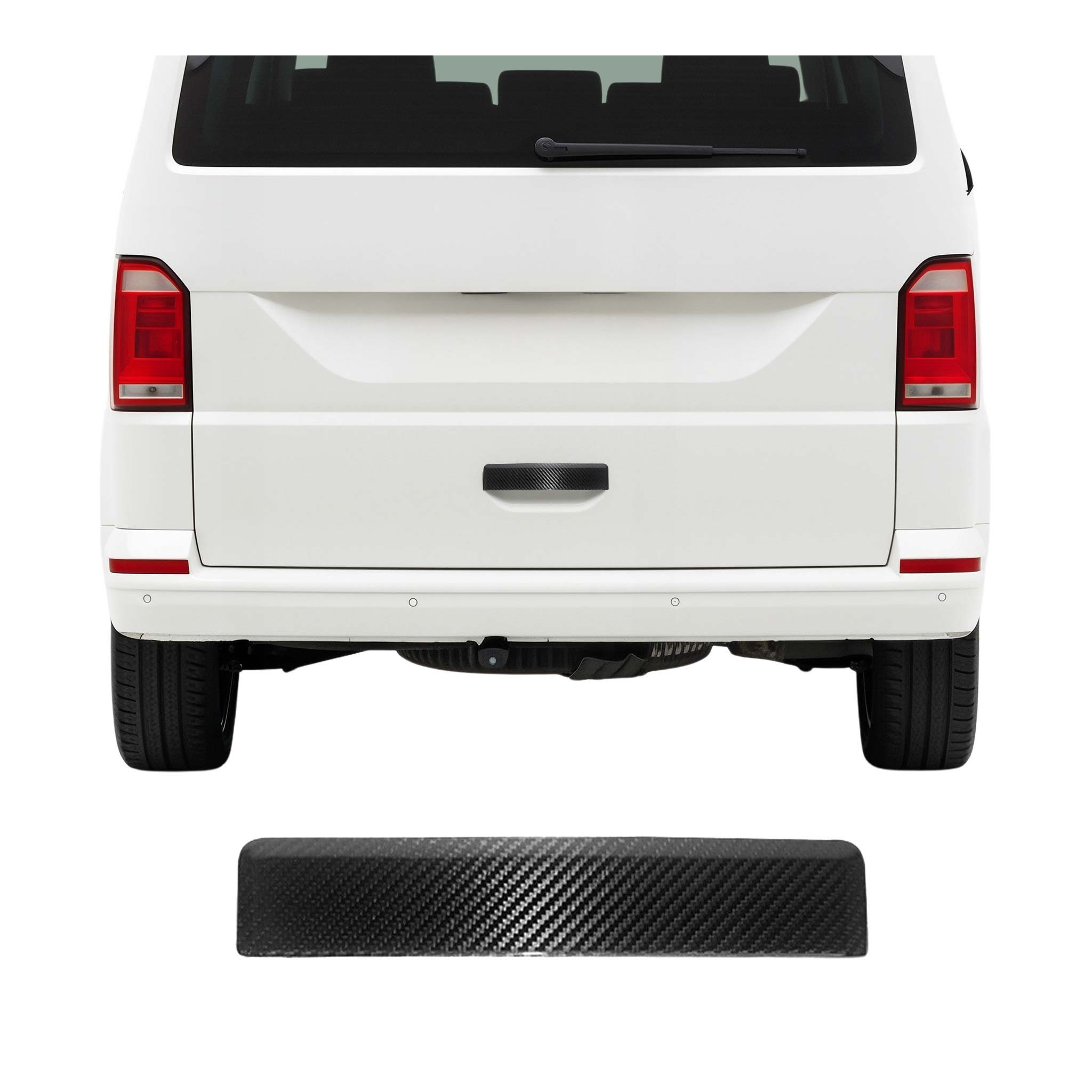 OMAC Zierleisten-Aufkleber Kofferraumöffner für VW VW T6 Transporter 2015-2019 Hecktür Kohlefaser, (1tlg), Langlebig,Einfache Reinigung,Einfache Installation,Rostbeständig