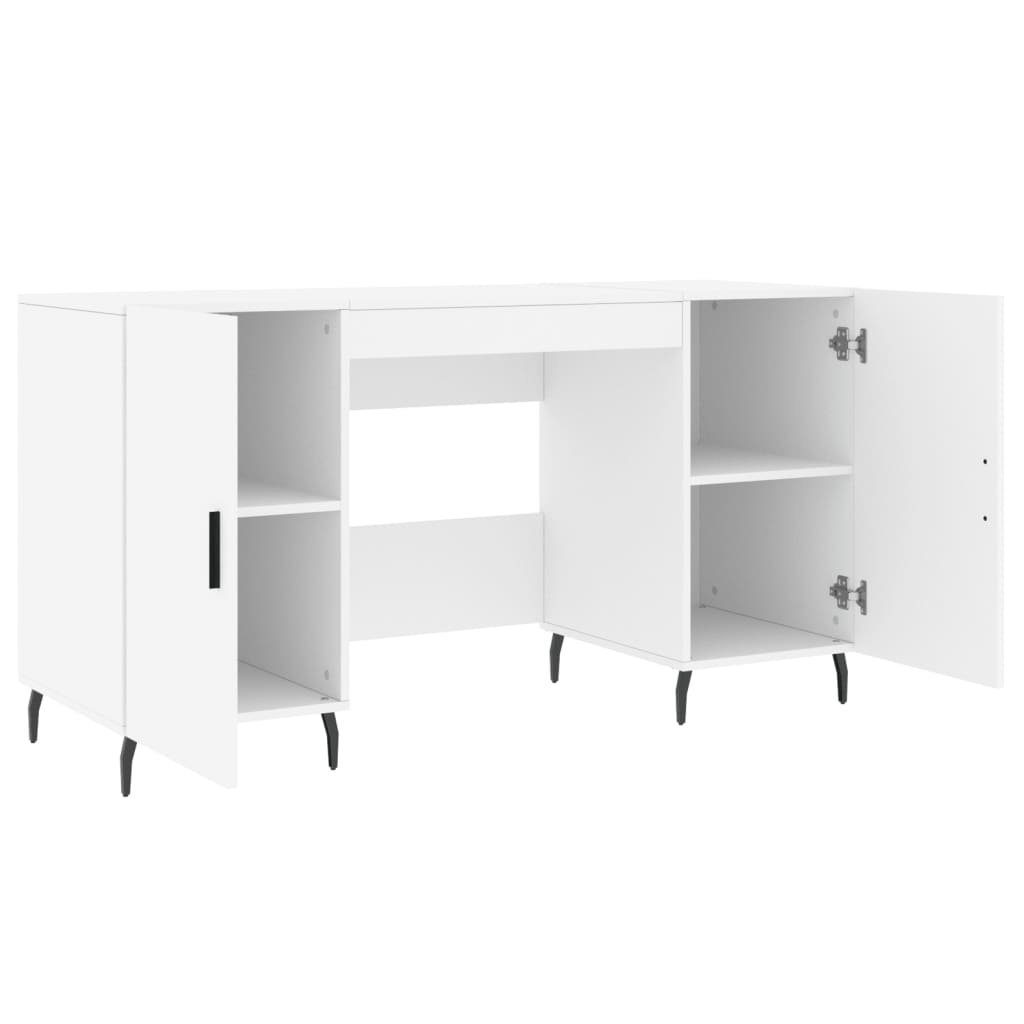 | Weiß Weiß cm vidaXL Schreibtisch 140x50x75 Holzwerkstoff Schreibtisch Weiß