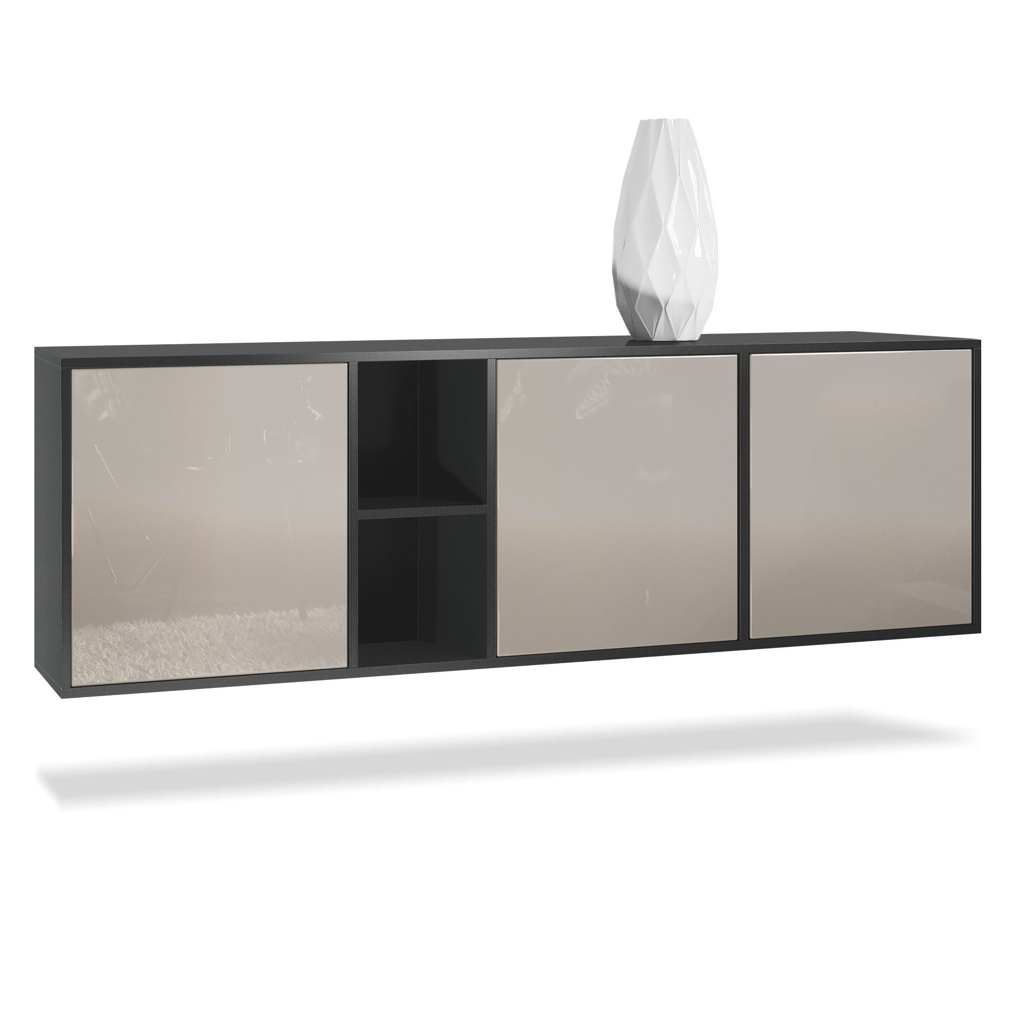 Türen in Sandgrau Hochglanz