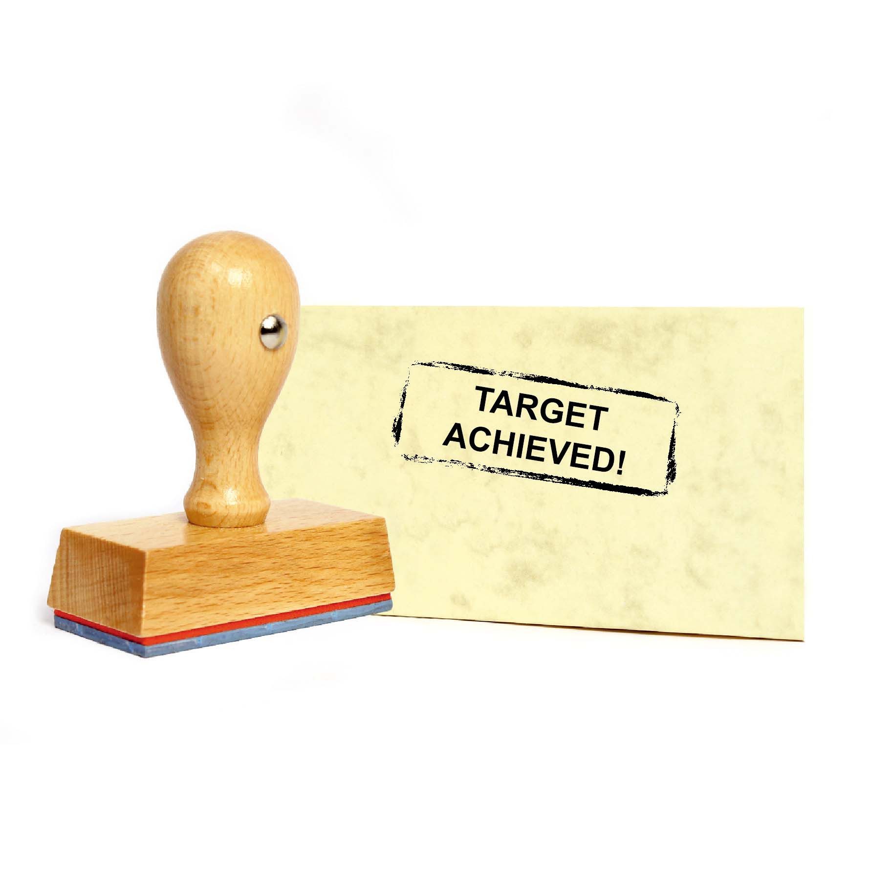 Dekolando Stempel Lehrerstempel für die Schule TARGET ACHIEVED