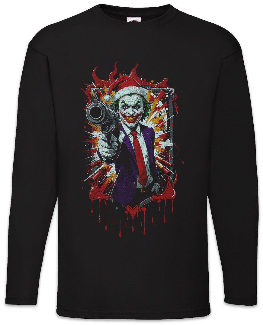 Langarmshirt Christmas Hat Joker Langarm T-Shirt Happy Santa X-Mas Claus Holidays