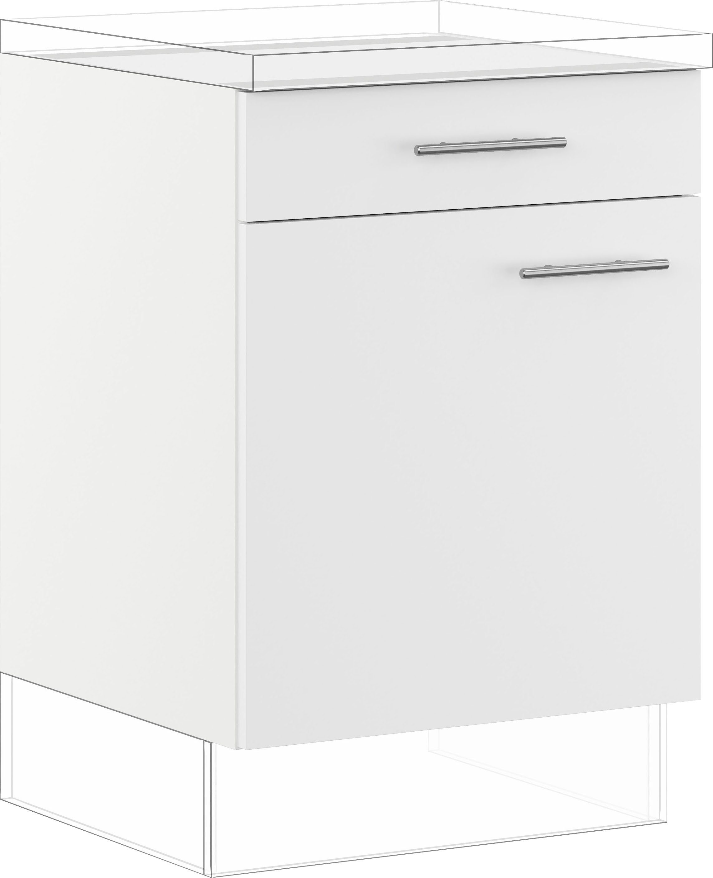 IMPULS KÜCHEN Unterschrank "Prag und Valencia", Breite/Höhe: 60/72,3 cm vormontiert, mit Soft-Close