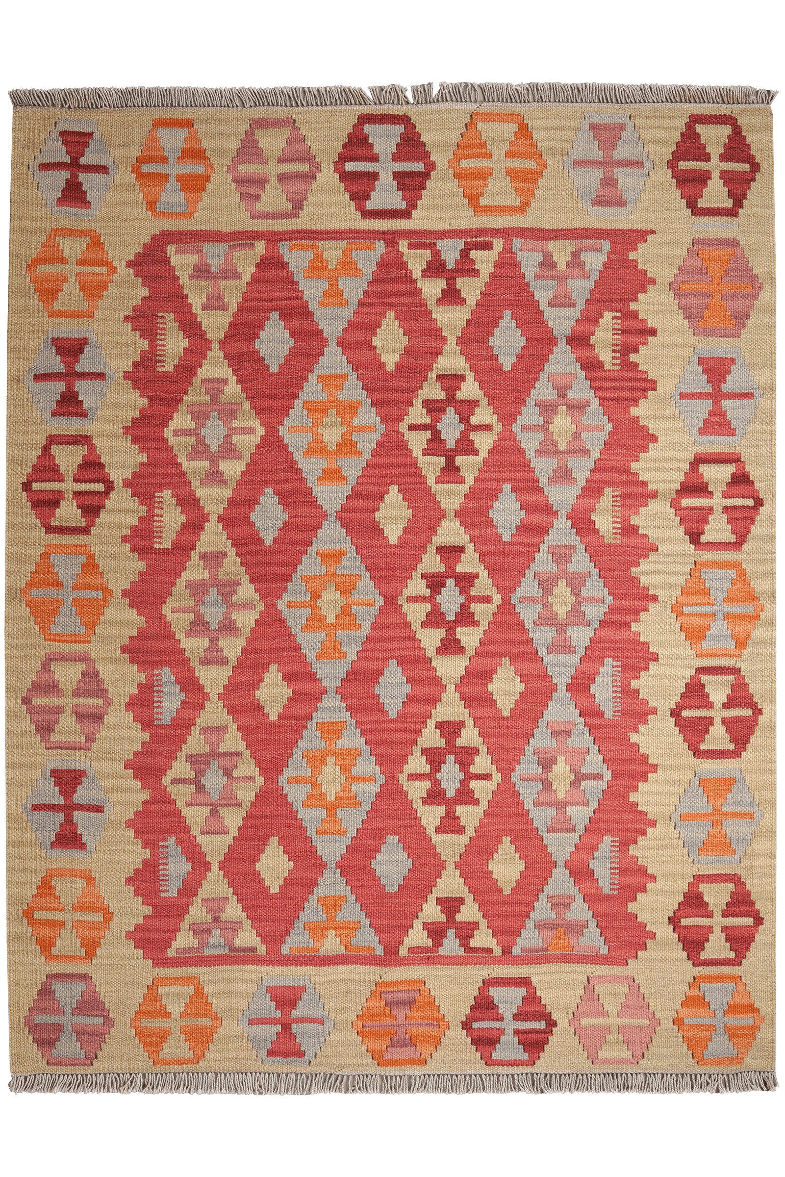 Looma Teppich Kelim Gashgai 171x133cm, rechteckig, Höhe: 5 mm, Gashgai, Schurwolle, Unikat