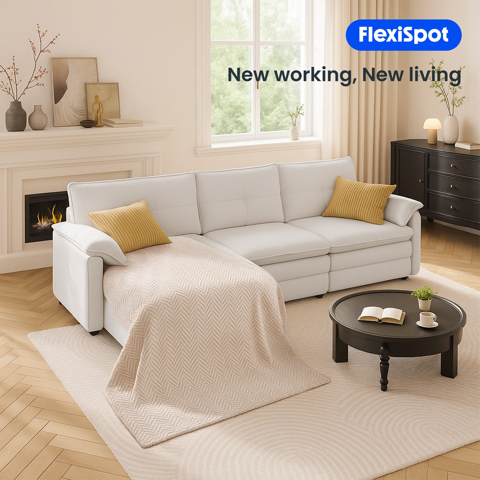 FLEXISPOT Ecksofa 4-Sitzer Sofa Sofabed mit günstig online kaufen