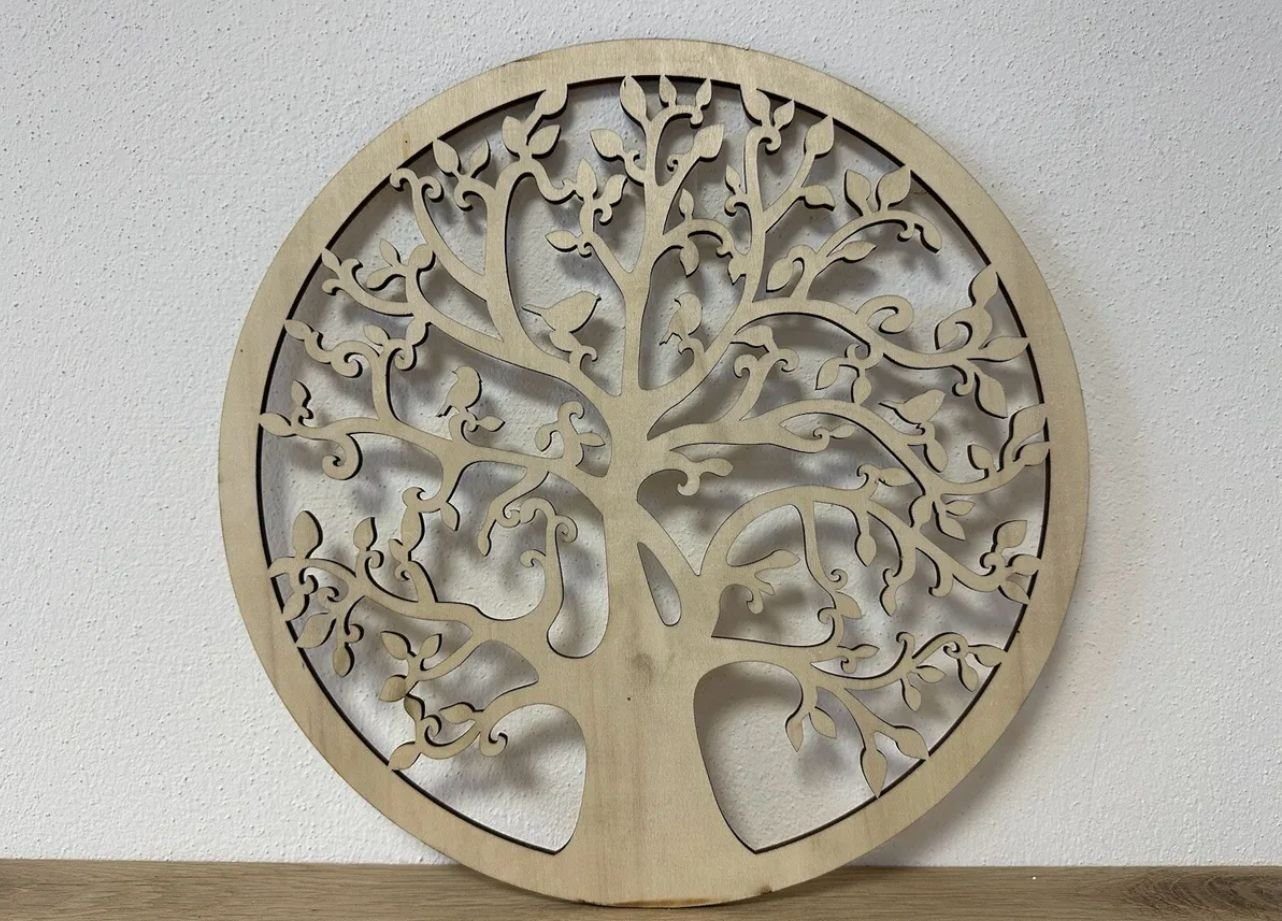 Wanddekoobjekt Wanddeko aus Holz 30cm Baum des Lebens