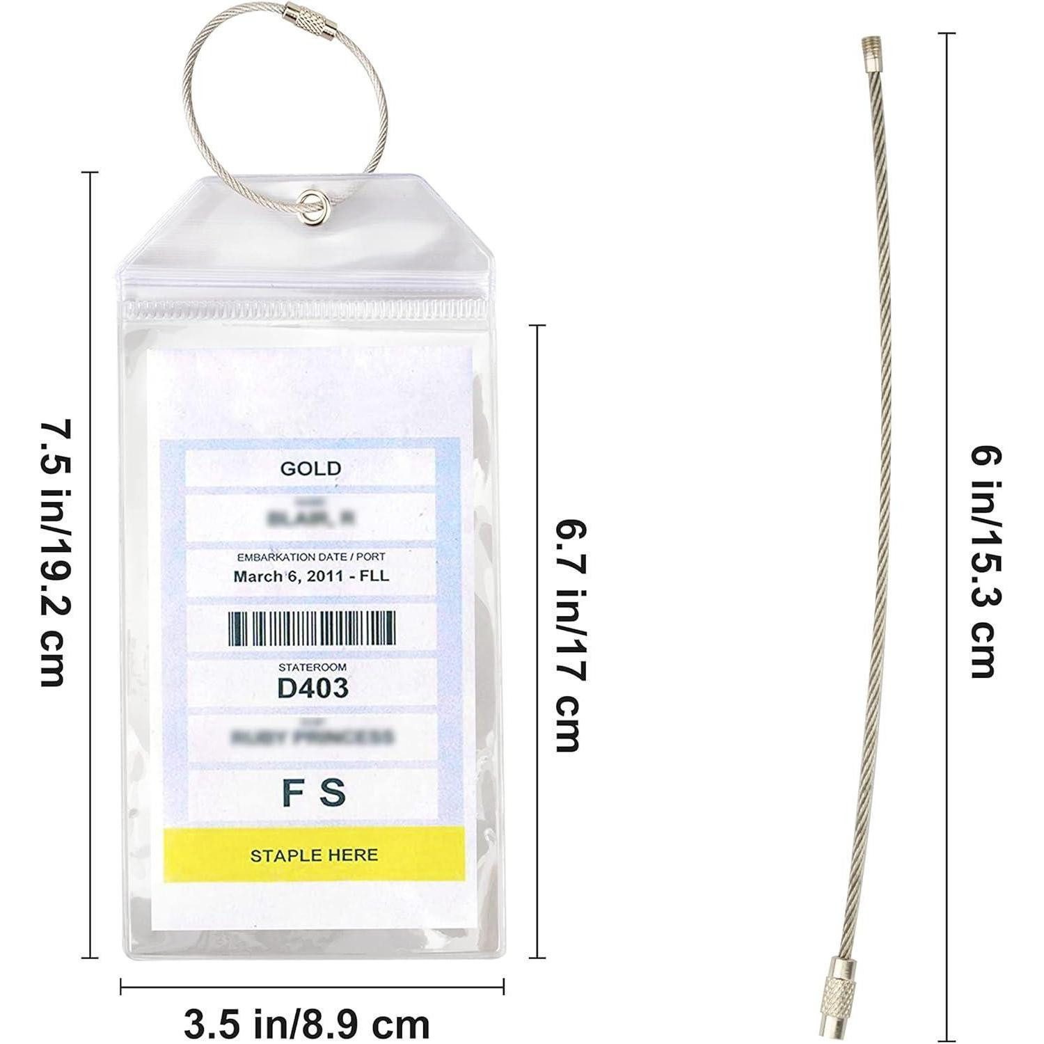 LuxusKollektion Gepäckanhänger Gepäckanhänger Kreuzfahrt Klippverschluss Metallband 8-er Set