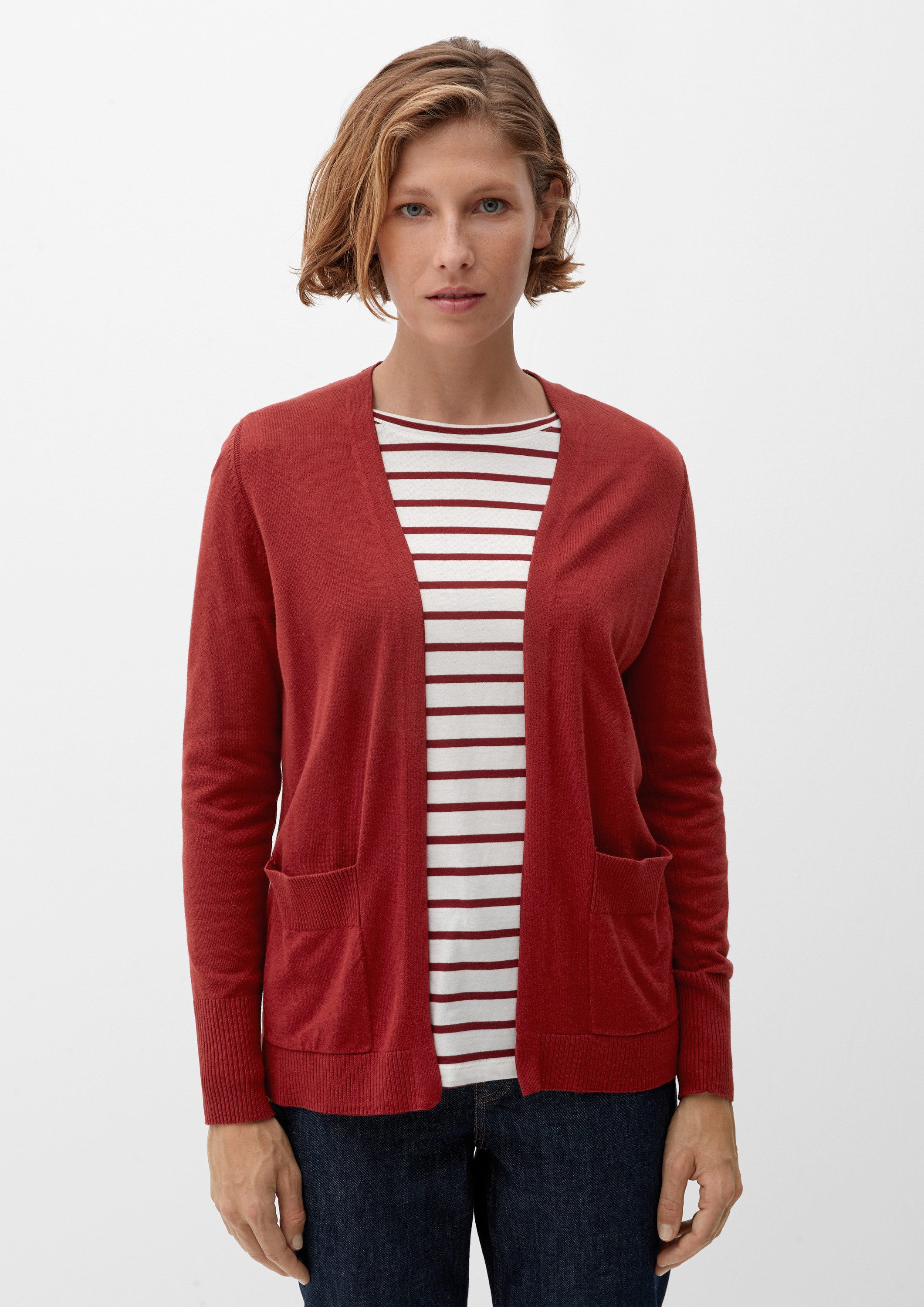 s.Oliver Cardigan Strickjacke Open Front-Cardigan aus Strick