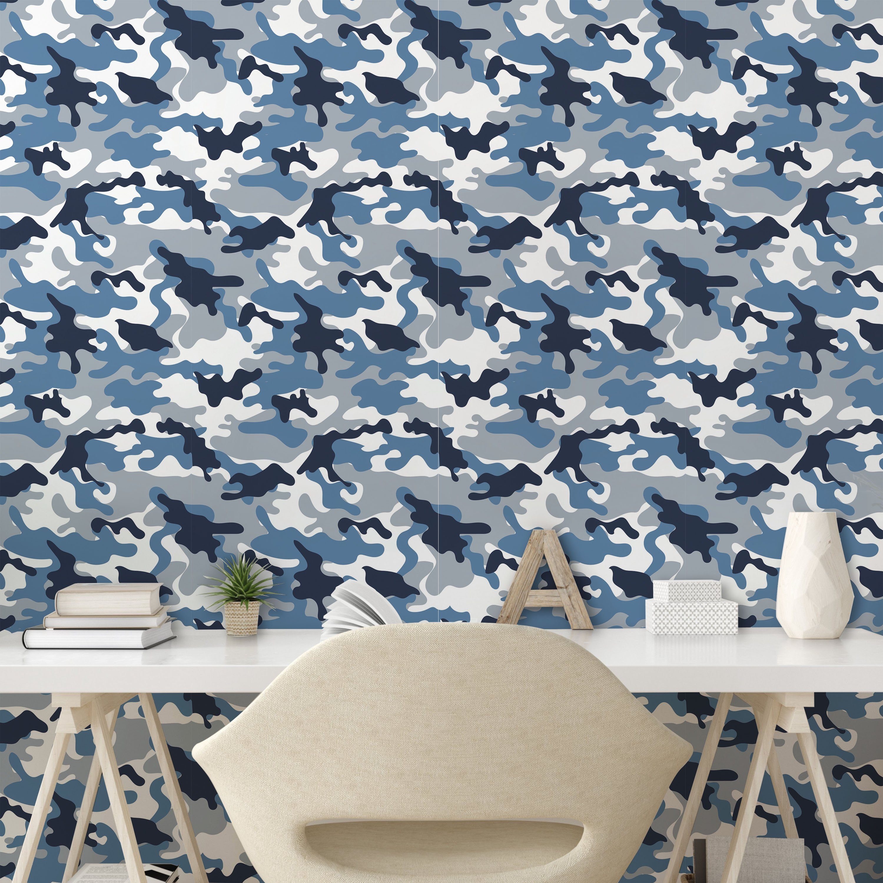 Abakuhaus Vinyltapete selbstklebendes Wohnzimmer Küchenakzent, Design Farben Weiche Muster Tarn