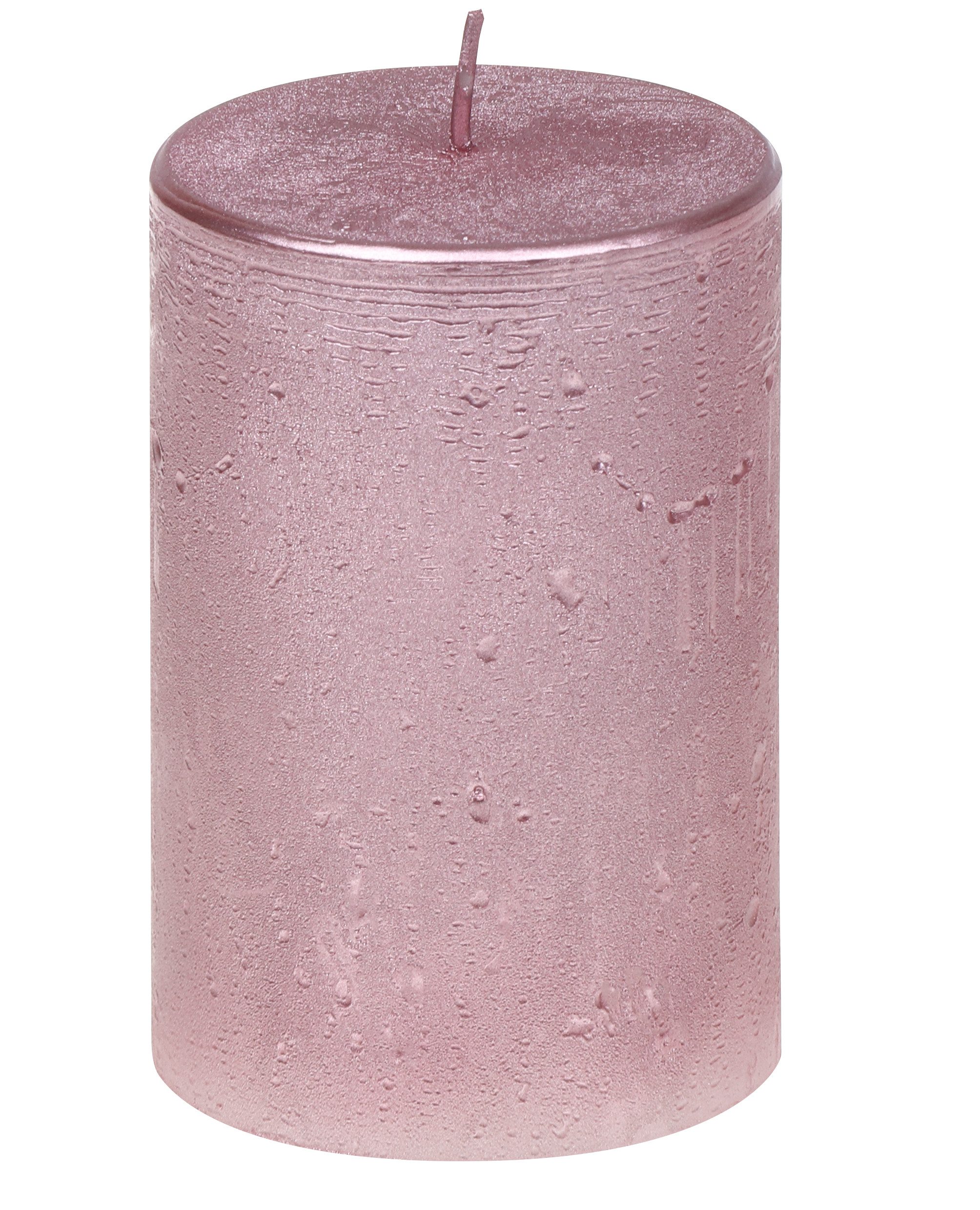 Steinhart Kerzen Rustic-Kerze Stumpenkerze "Rustic-Glanz" Antikrosa 100/68 günstig online kaufen
