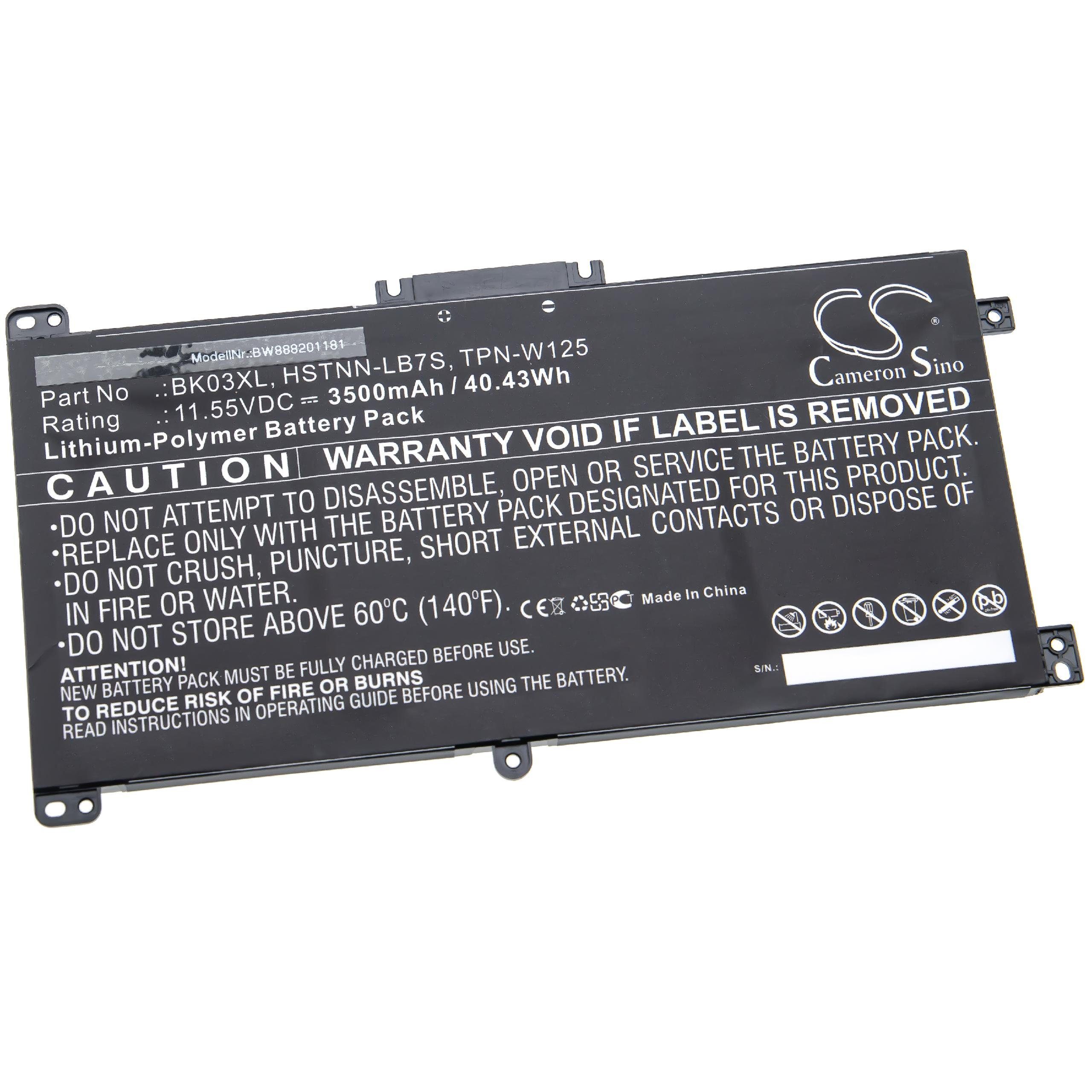 passend 14-BA023NL, 14-BA023UR, 14-BA022NW, mAh Laptop-Akku X360 Pavilion 3500 vhbw für HP