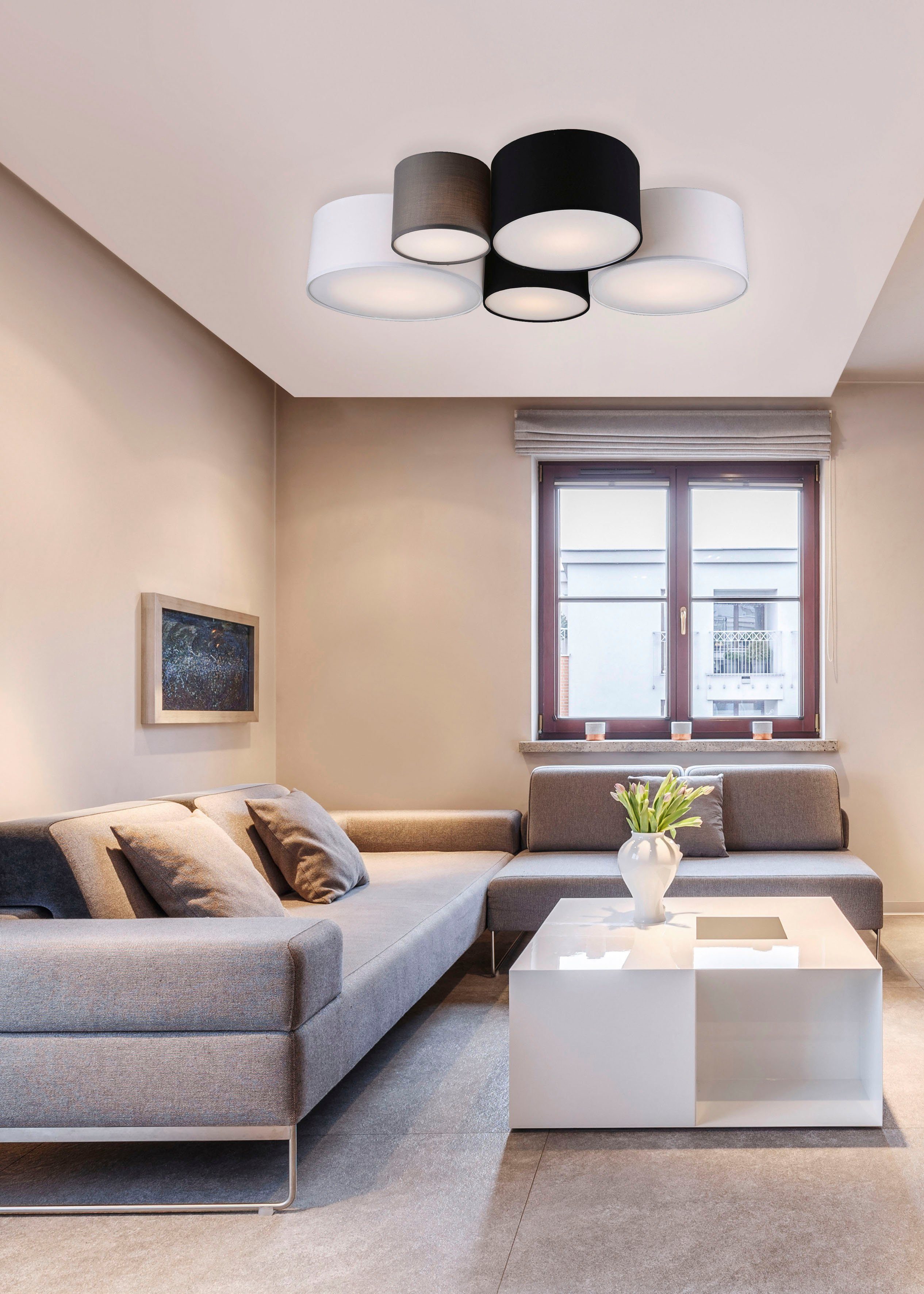 TRIO Leuchten Deckenleuchte Hotel, ohne Leuchtmittel, Deckenlampe 5-flammig günstig online kaufen