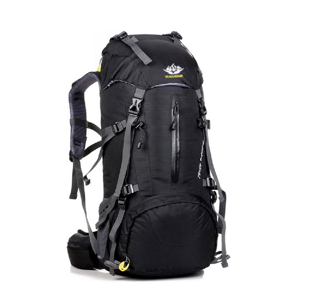 RAIKOU Wanderrucksack 50L Trekkingrucksack Wasserdicht, Reisetasche Ultralight (Regenhülle, Hüftgurt mit praktischen Taschen), Atmungsaktives Tragesystem