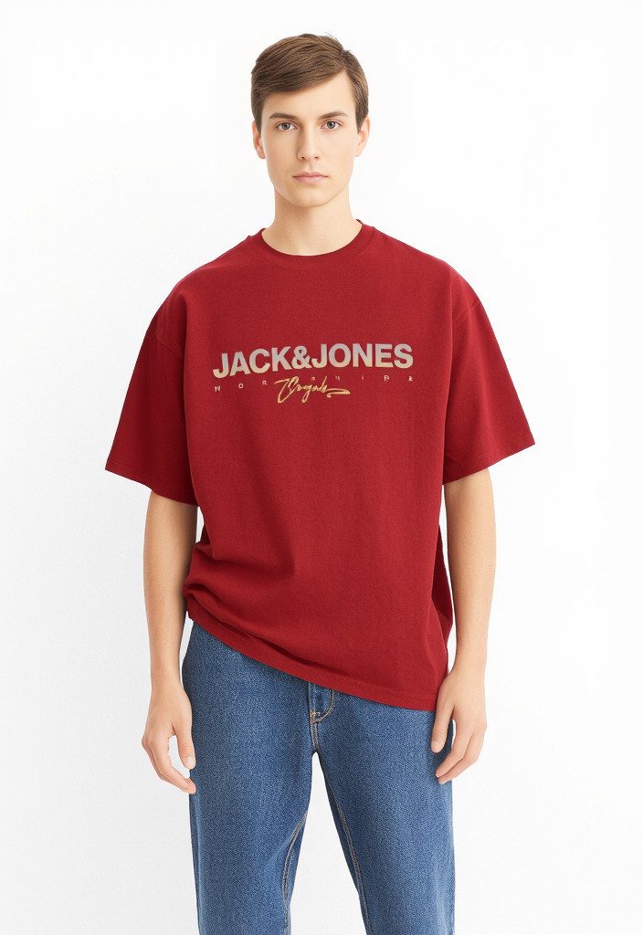 Jack & Jones Junior T-Shirt JORCANGGU mit Druck und angenehmem Tragegefühl bedruckt, modisch, regular fit, Single Jersey, Rundhals