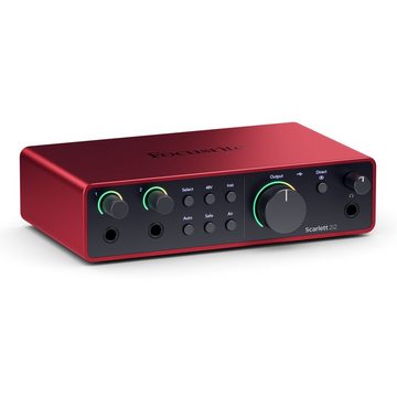 Focusrite Digitales Aufnahmegerät (Scarlett 2i2 Studio 4th Gen with CM25 MKIII & SH-450 - USB Audio Int)