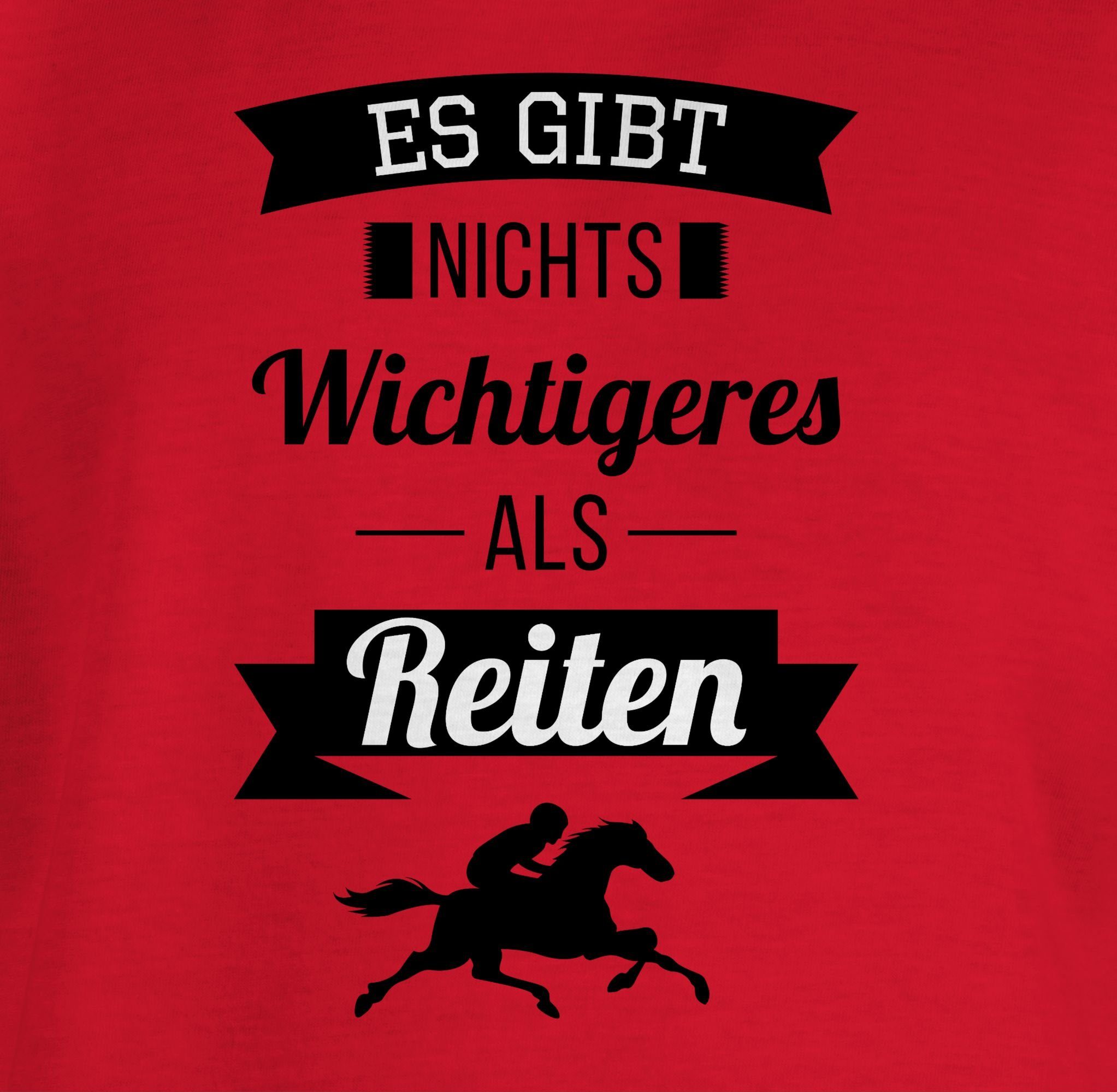 Shirtracer T-Shirt als gibt 2 Wichtigeres Reiten Pferd Es Rot nichts