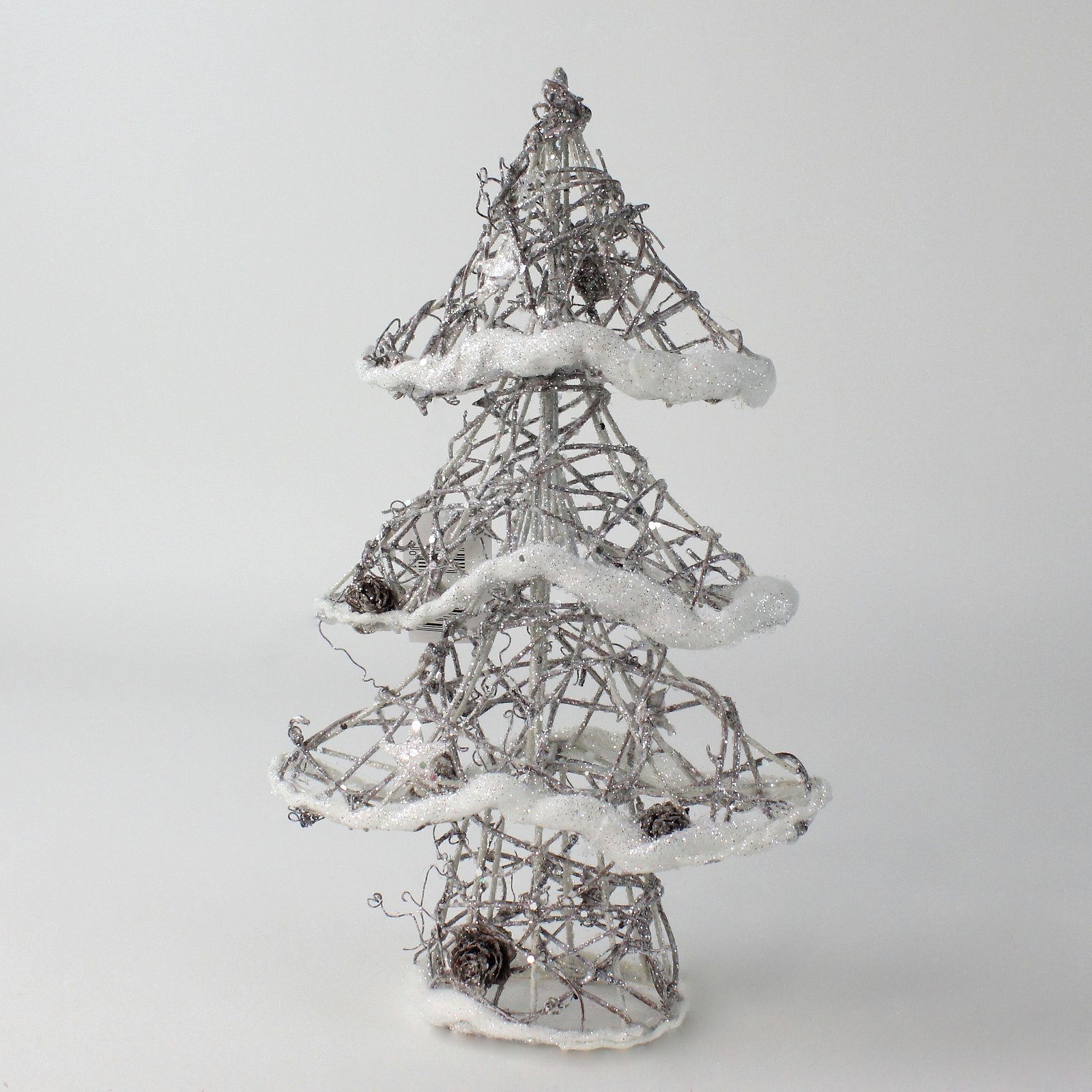 Kunstbaum Glitter-Bäumchen weiß 31 cm von Lucht, Lucht, Höhe 31 cm