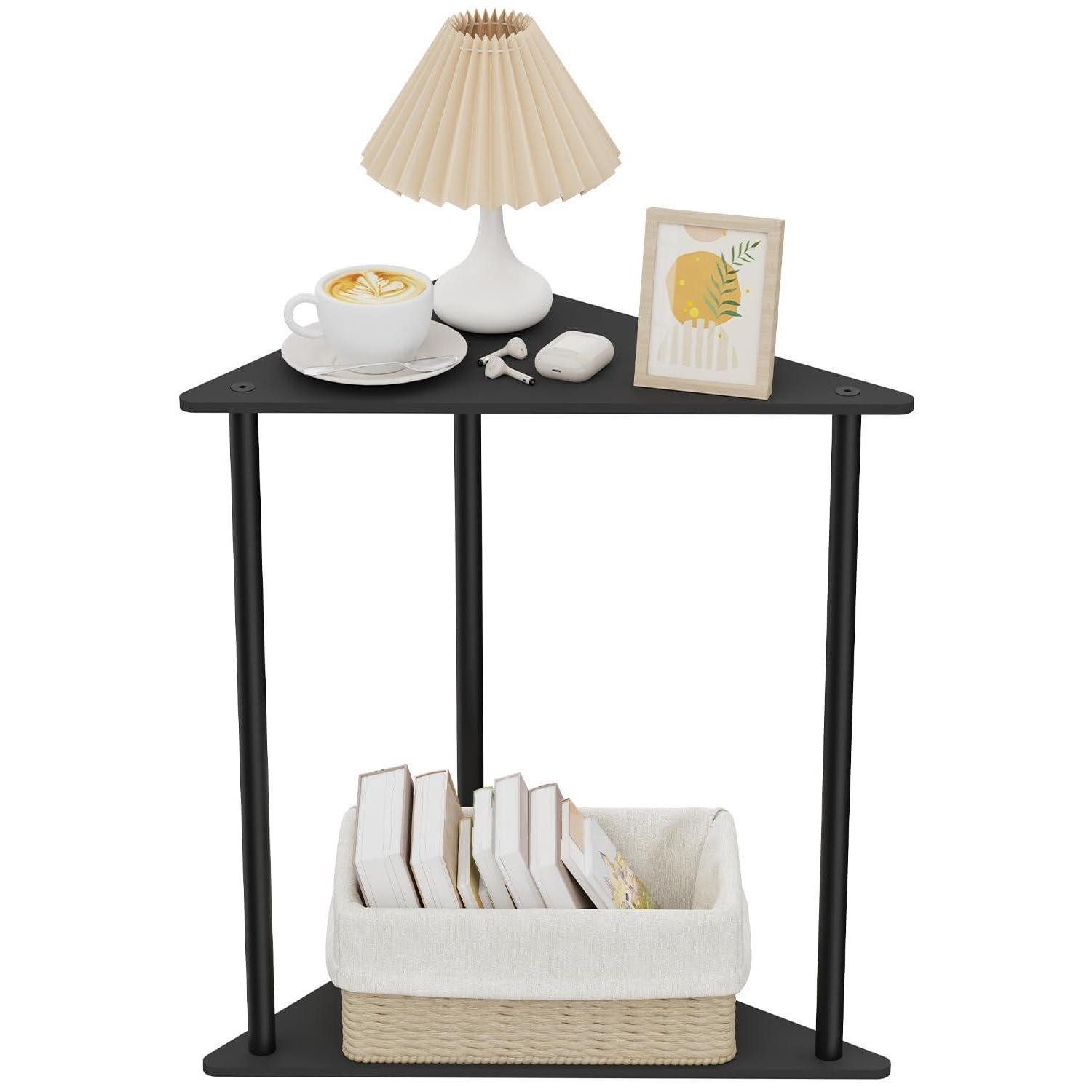 LuxusKollektion Couchtisch Dreieck Beistelltisch Schwarz (1-St)