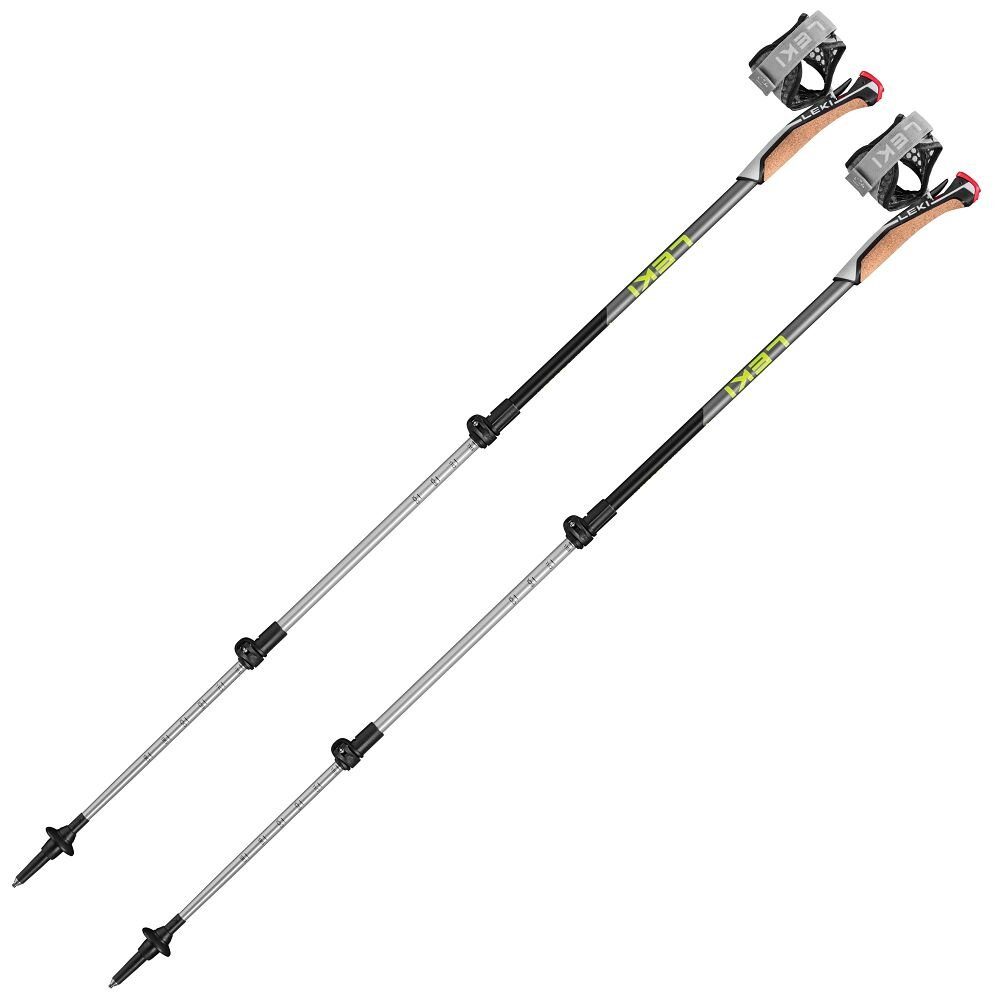 Leki Nordic-Walking-Stöcke Nordic Walking Stöcke Traveller Alu, Schnelle Längenverstellung dank Speed Lock 2 Klemmsystem