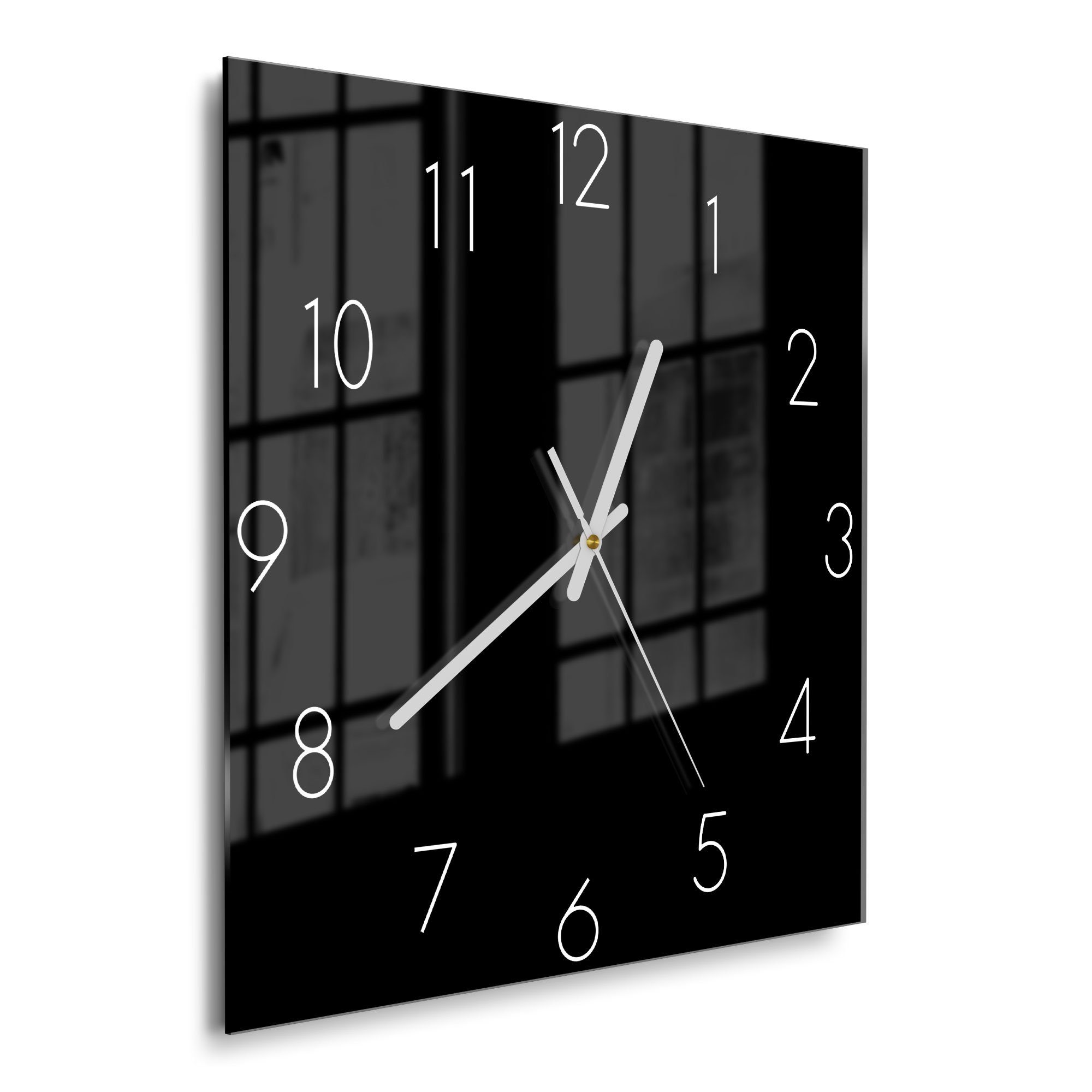 DEQORI Wanduhr 'Unifarben - Schwarz' (Glas günstig online kaufen