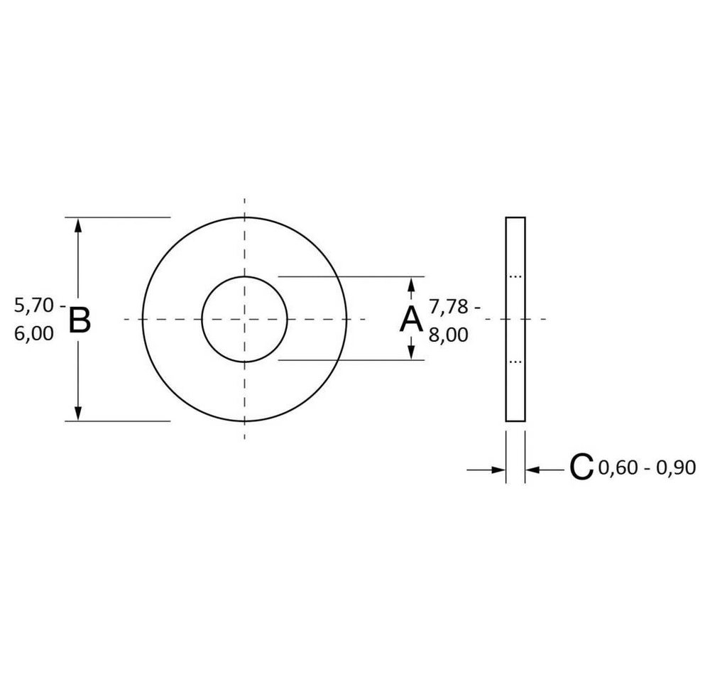 Thumbnail - PB Fastener Unterlegscheibe Keramikunterlegscheibe M2