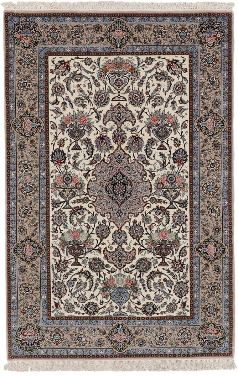 Orientteppich Isfahan 155x234 Handgeknüpfter Orientteppich / Perserteppich, Nain Trading, rechteckig, Höhe: 8 mm