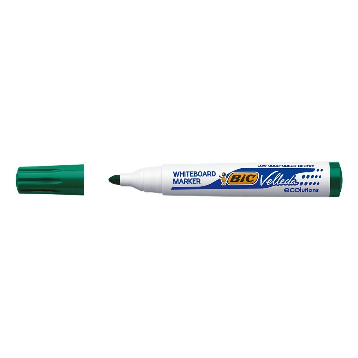 BIC Whiteboard Marker Velleda 1701, (4-tlg), Schaft aus 51% recyceltem Material