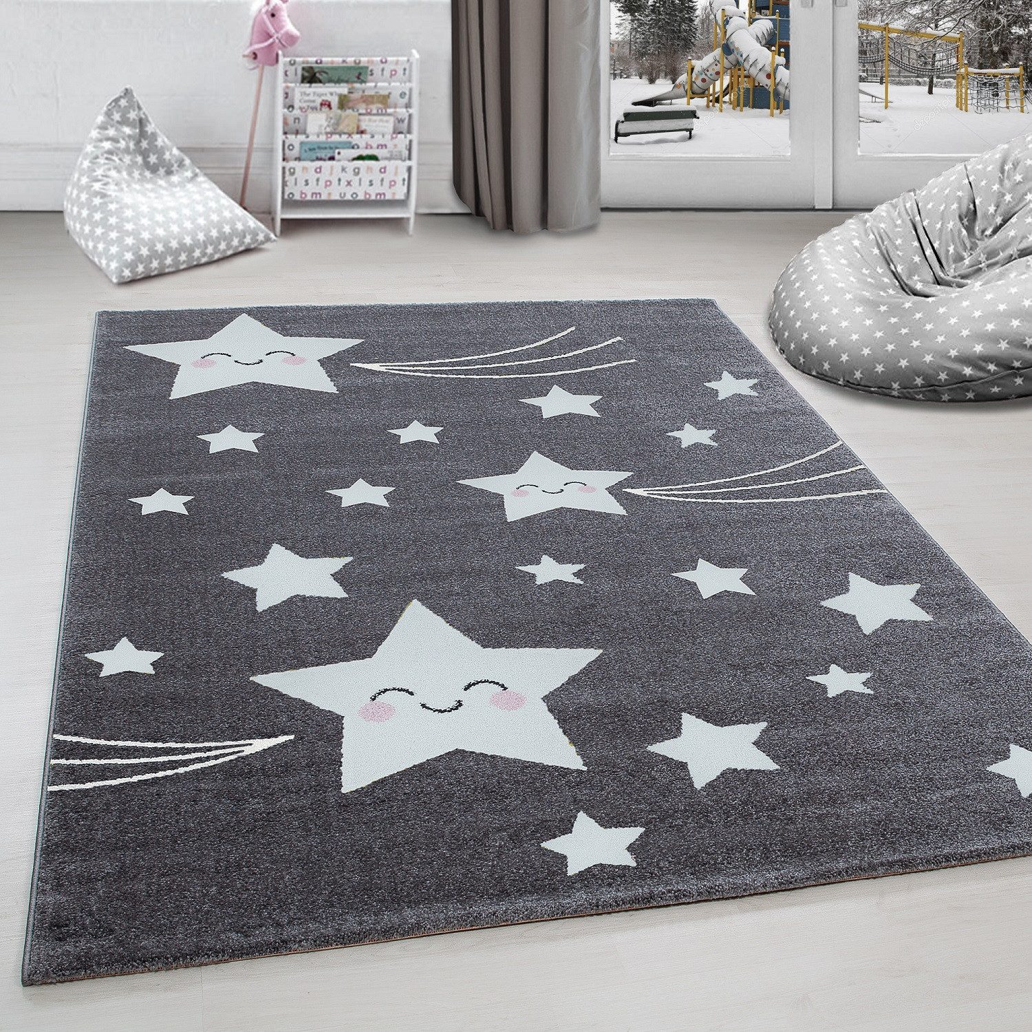 Carpettex Kinderteppich Sterne-Design, Läufer, Höhe: 11 mm, Kinderteppich S günstig online kaufen