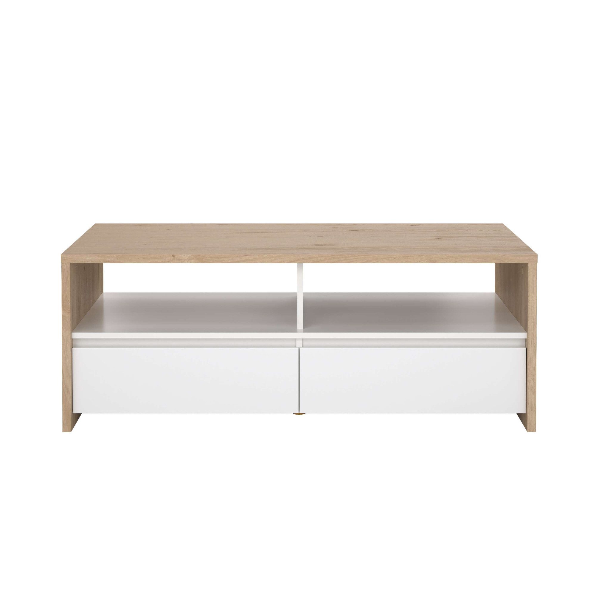 INOSIGN Couchtisch Next Beistelltisch, Wohnzimmertisch, Abstelltisch, Ablagefläche, 2 Schubladen, Breite 120 cm, Höhe 45 cm