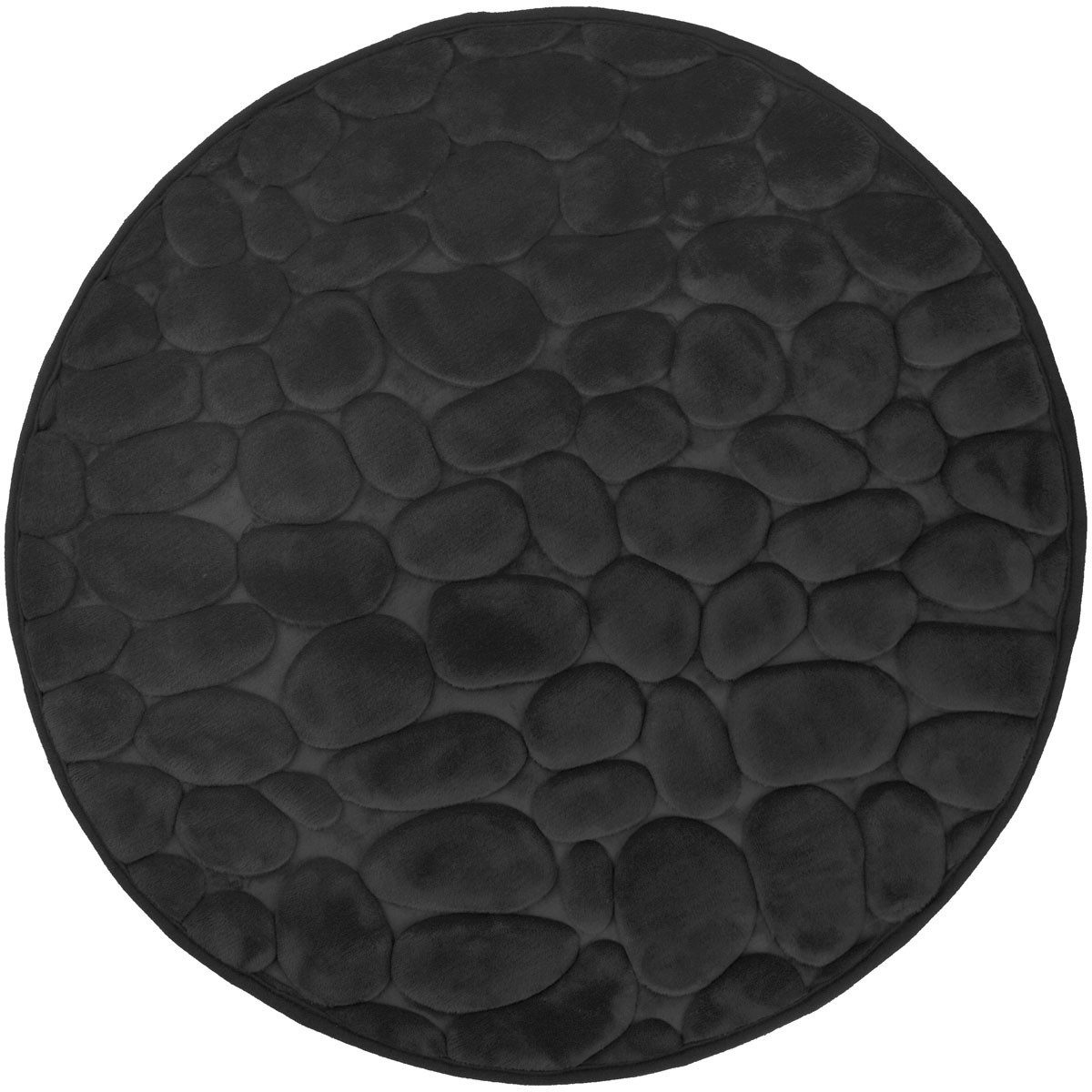 Euroshowers GmbH Badematte Memory Foam Bellarina Schwarz Ø60 cm, Memory funktion, Rutschhemmende Beschichtung auf der Unterseite, 100% polyester, memory foam (stoppning), latex SBR, Rund, Memory funktion, Rutschhemmende Beschichtung auf der Unterseite