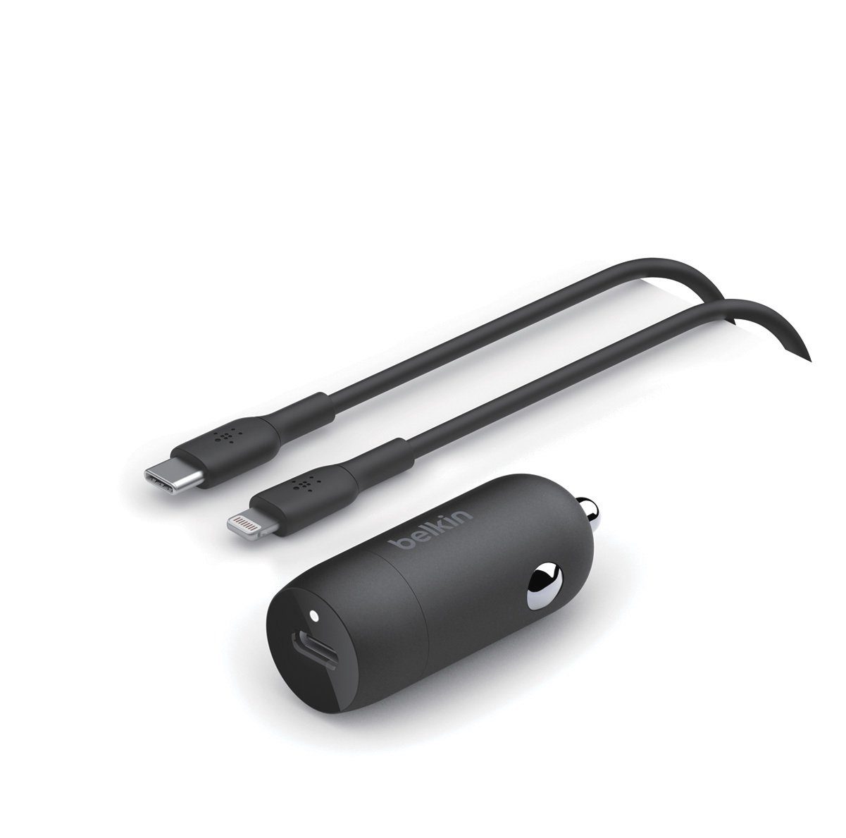 Belkin USB-C Kfz-Ladegerät inkl. Lightning, 1m USB-Ladegerät