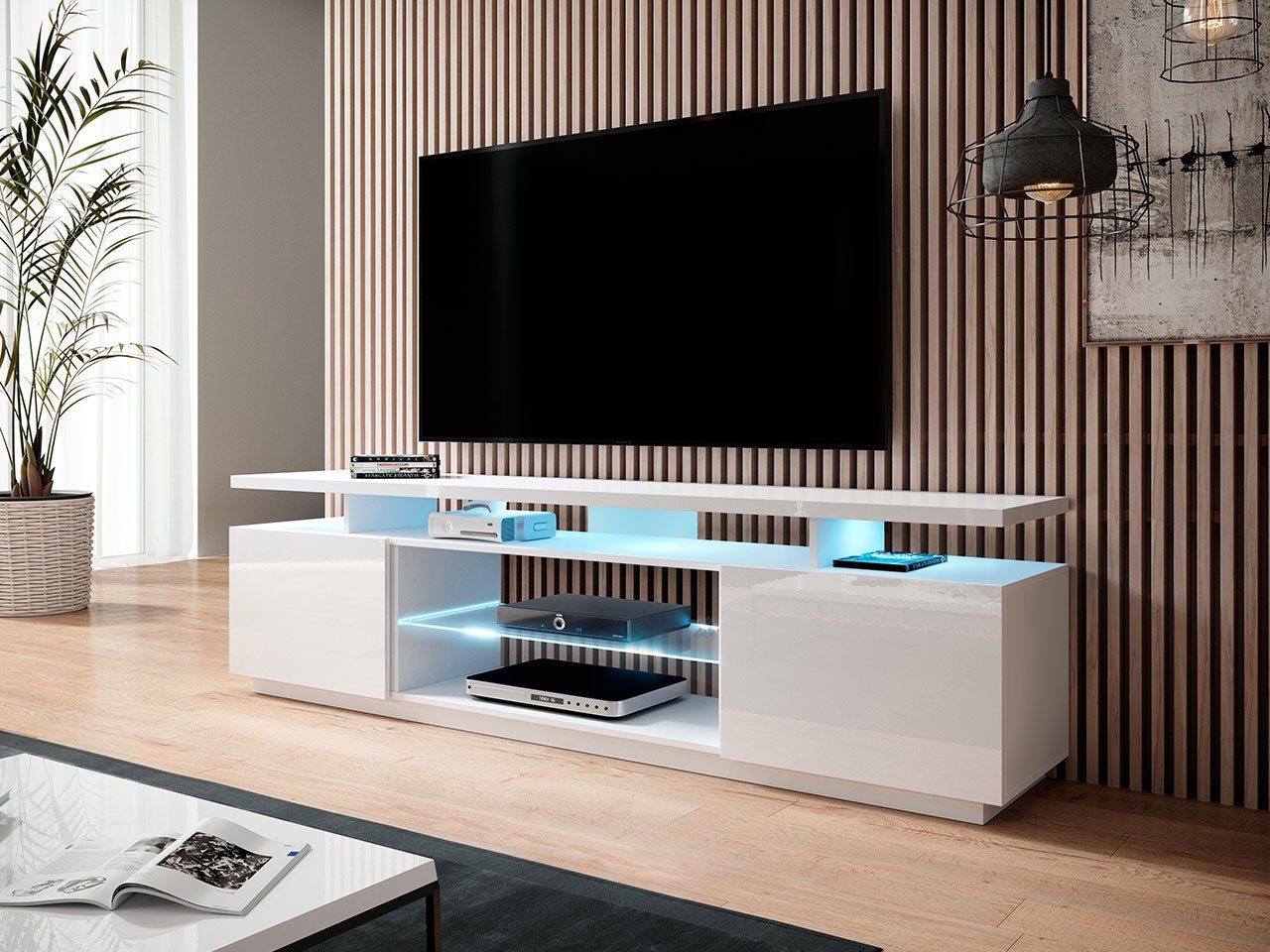Tv Schrank Hochglanz Wei