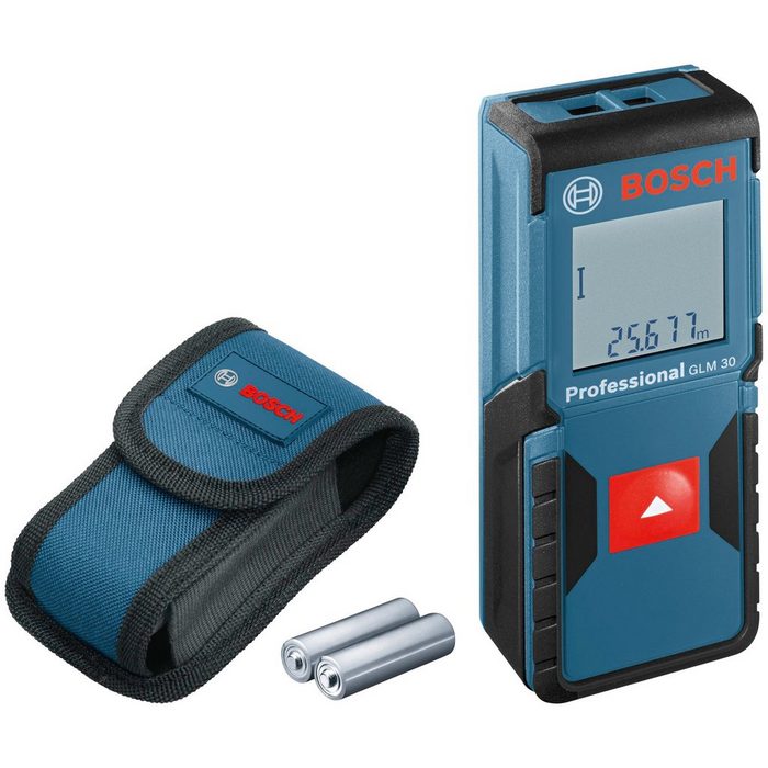 Bosch Professional Lasermessgerät GLM 30 Professional Staub- und Spritzwasserschutz IP54