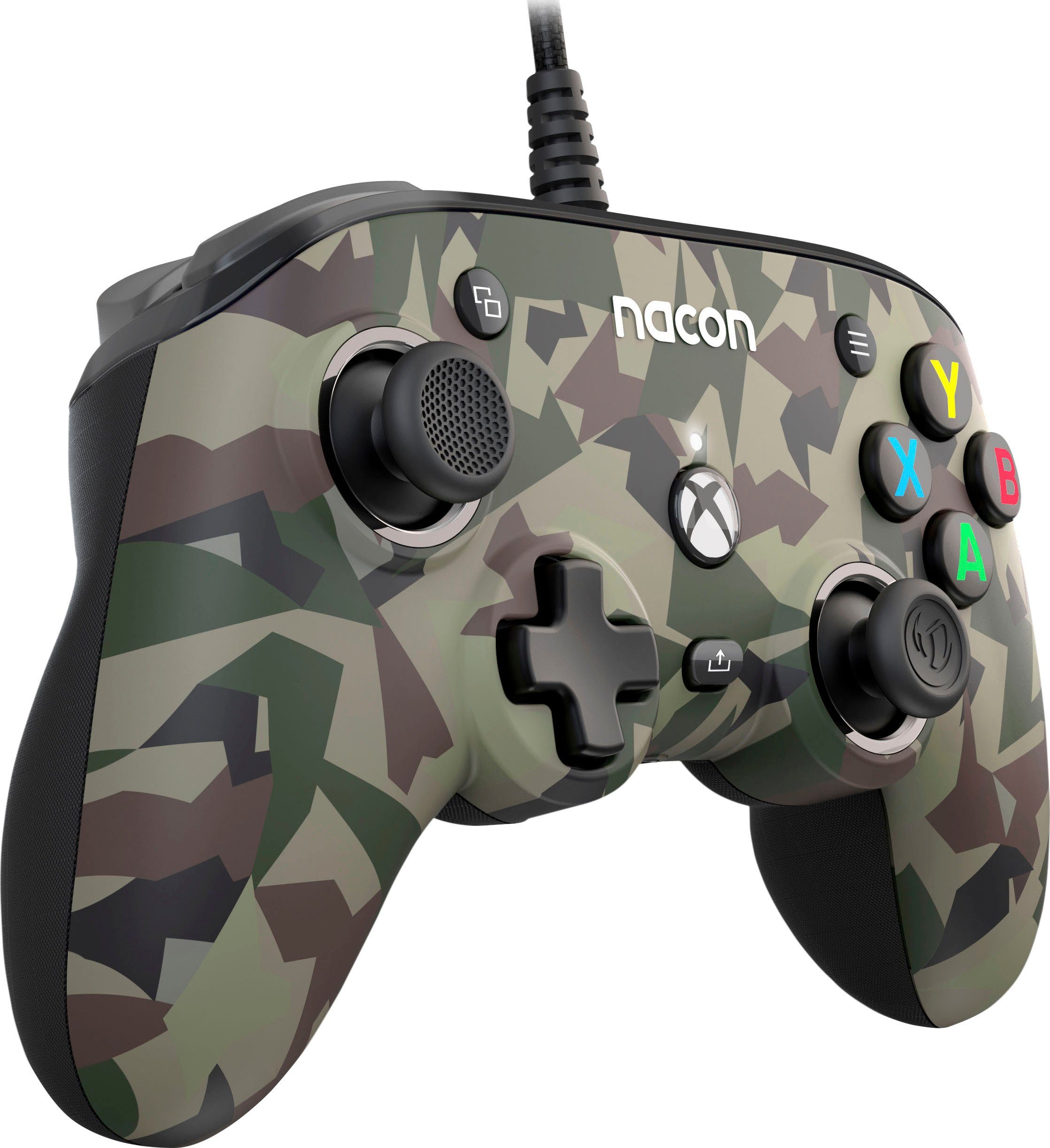 nacon NA010350 Xbox Compact Controller PRO, kabelgebunden, 3D-Klang Gaming-Controller (personalisierbar, camoflage forest)