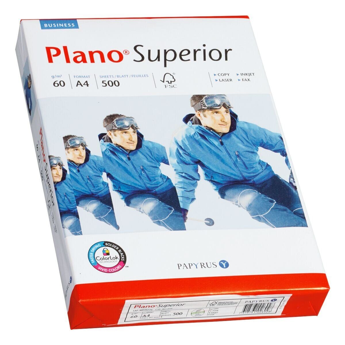 PLANO Druckerpapier Superior, Format DIN A4, 60 g/m², 165 CIE, 500 Blatt