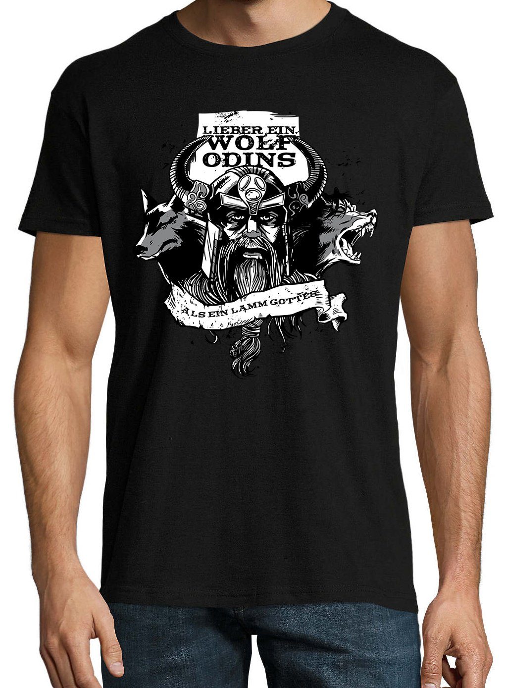Youth Designz Print-Shirt "Lieber ein Wolf Odins" Herren T-Shirt mit lustig günstig online kaufen