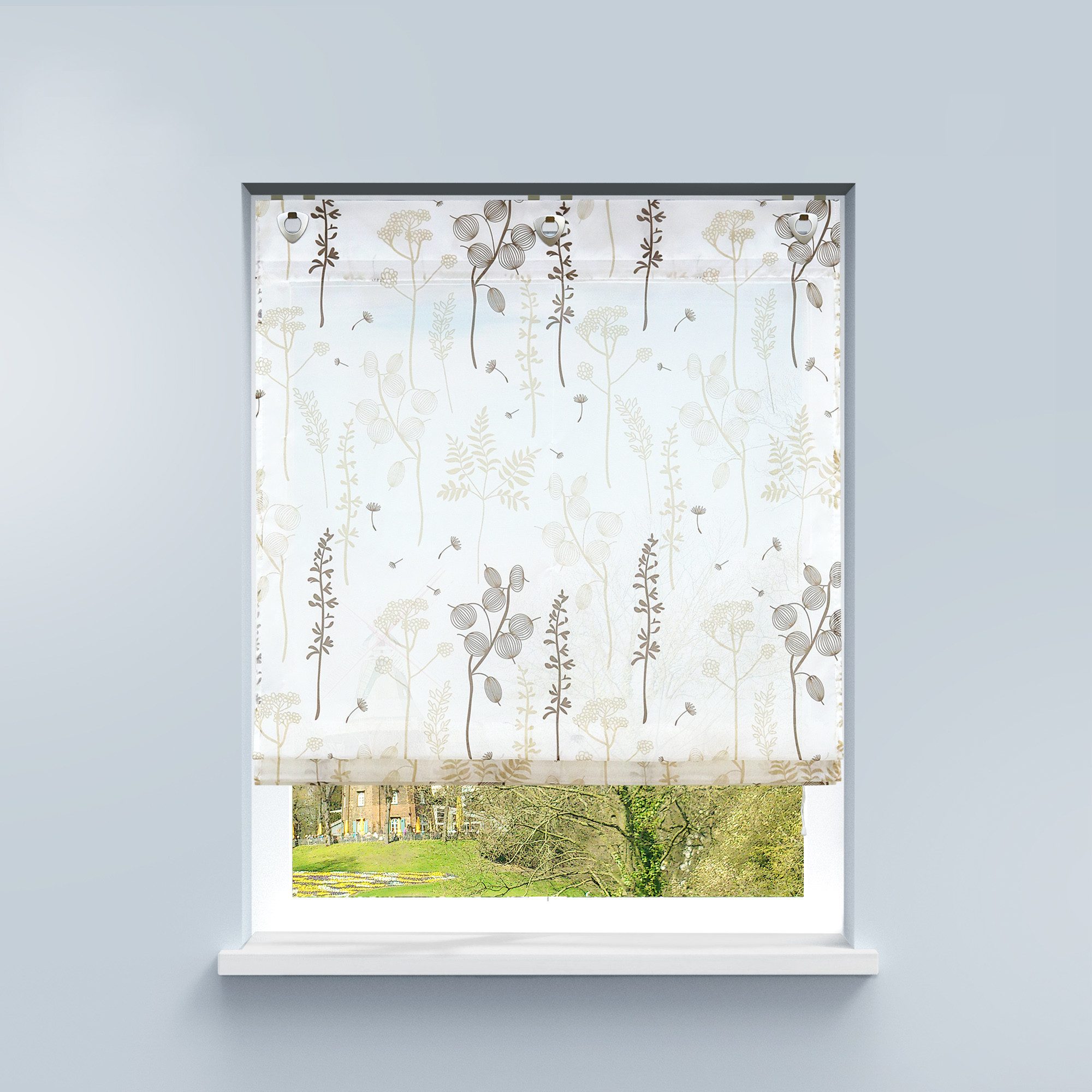 Joyswahl Raffrollo Laterne Blume, mit Hakenaufhängung, U-Haken, freihängend günstig online kaufen