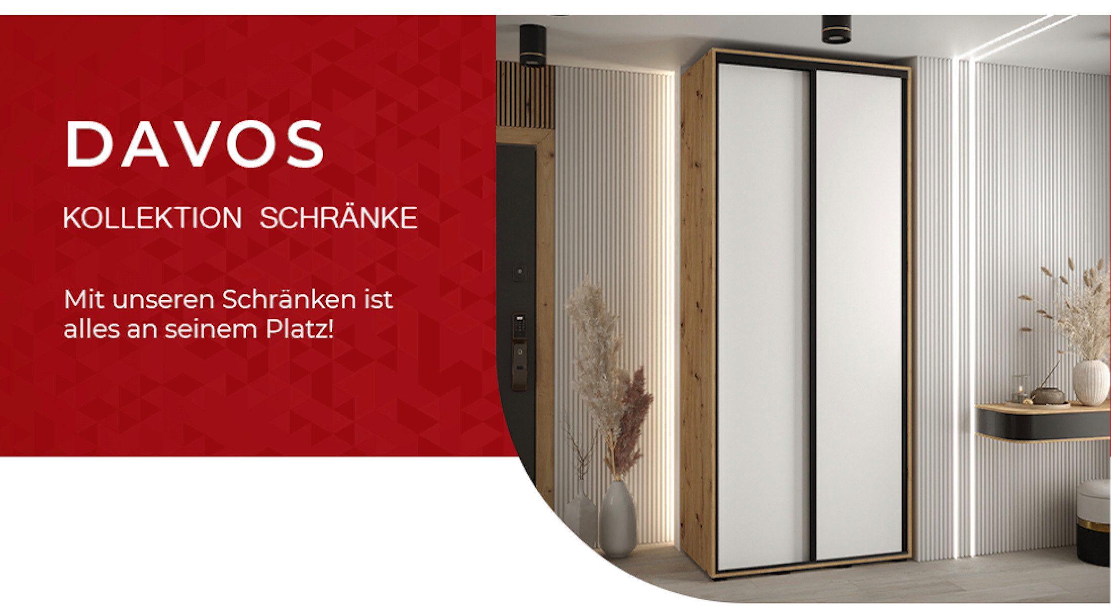 ABIKS MÖBEL Schwebetürenschrank Davos 2 Schlafzimmerschrank mit Spiegel, Kleiderstange und Regalen – Bild 5 von 5