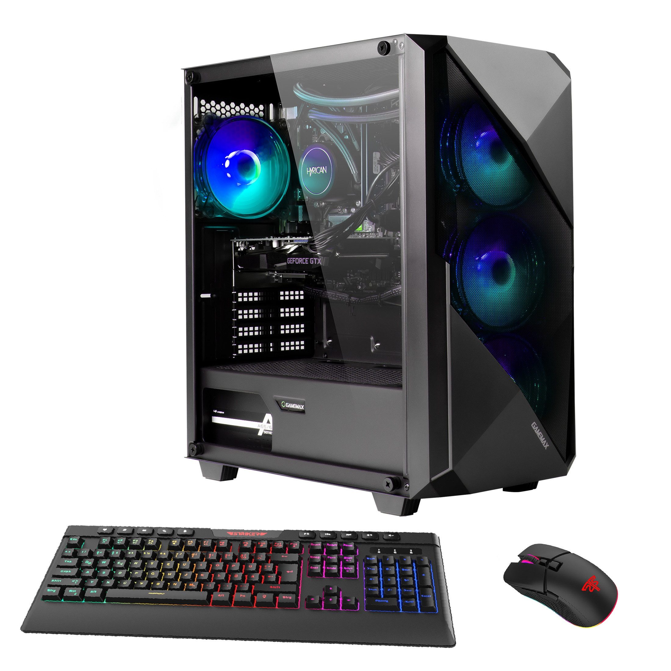 GAMEMAX Striker 7607 AMD Ryzen 7 5700X RTX 5060 32GB DDR4 1TB SSD Gaming-PC (AMD Ryzen 7 5700X, RTX 5060, 32 GB RAM, 1000 GB SSD, Wasserkühlung, Windows 11)