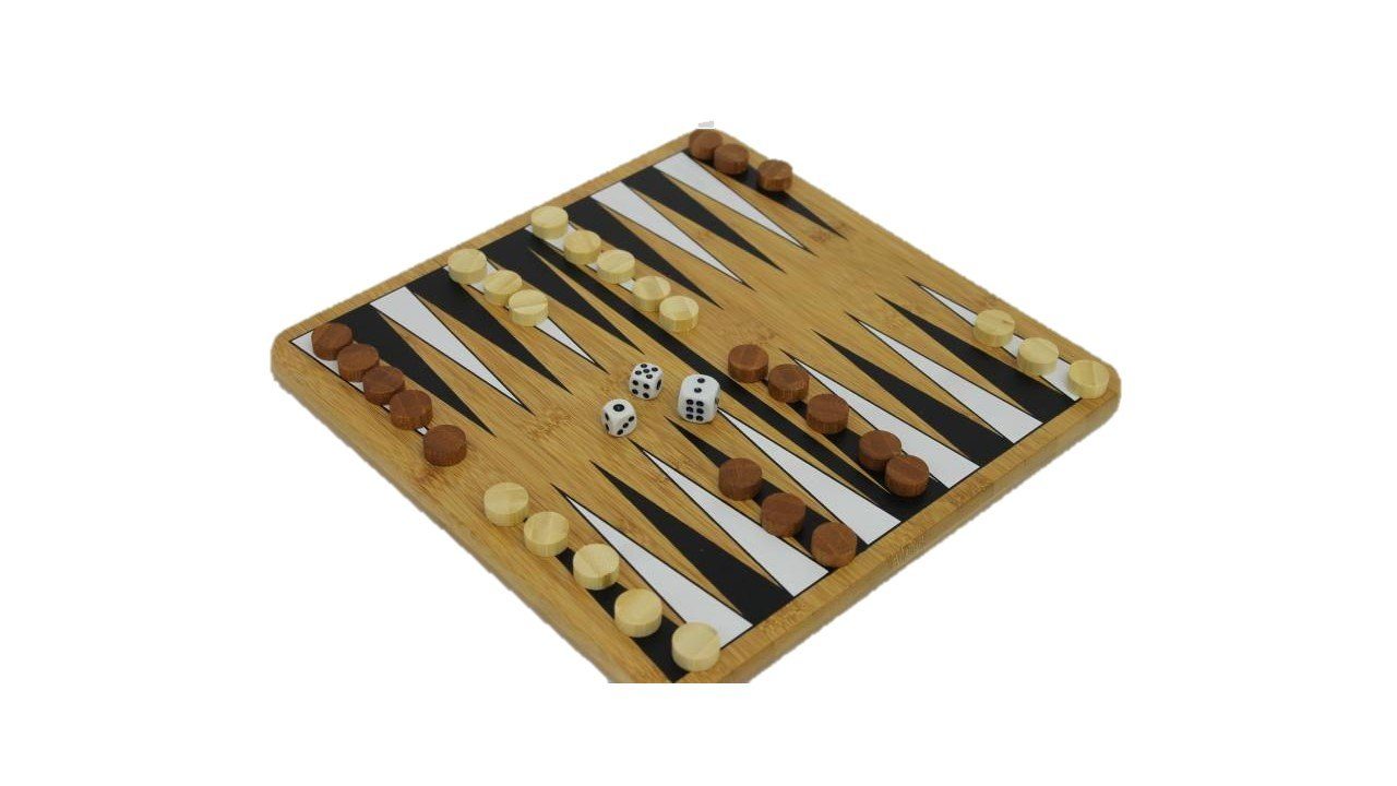 Bartl Spiel, Backgammon + Schach ~ Bambusholz