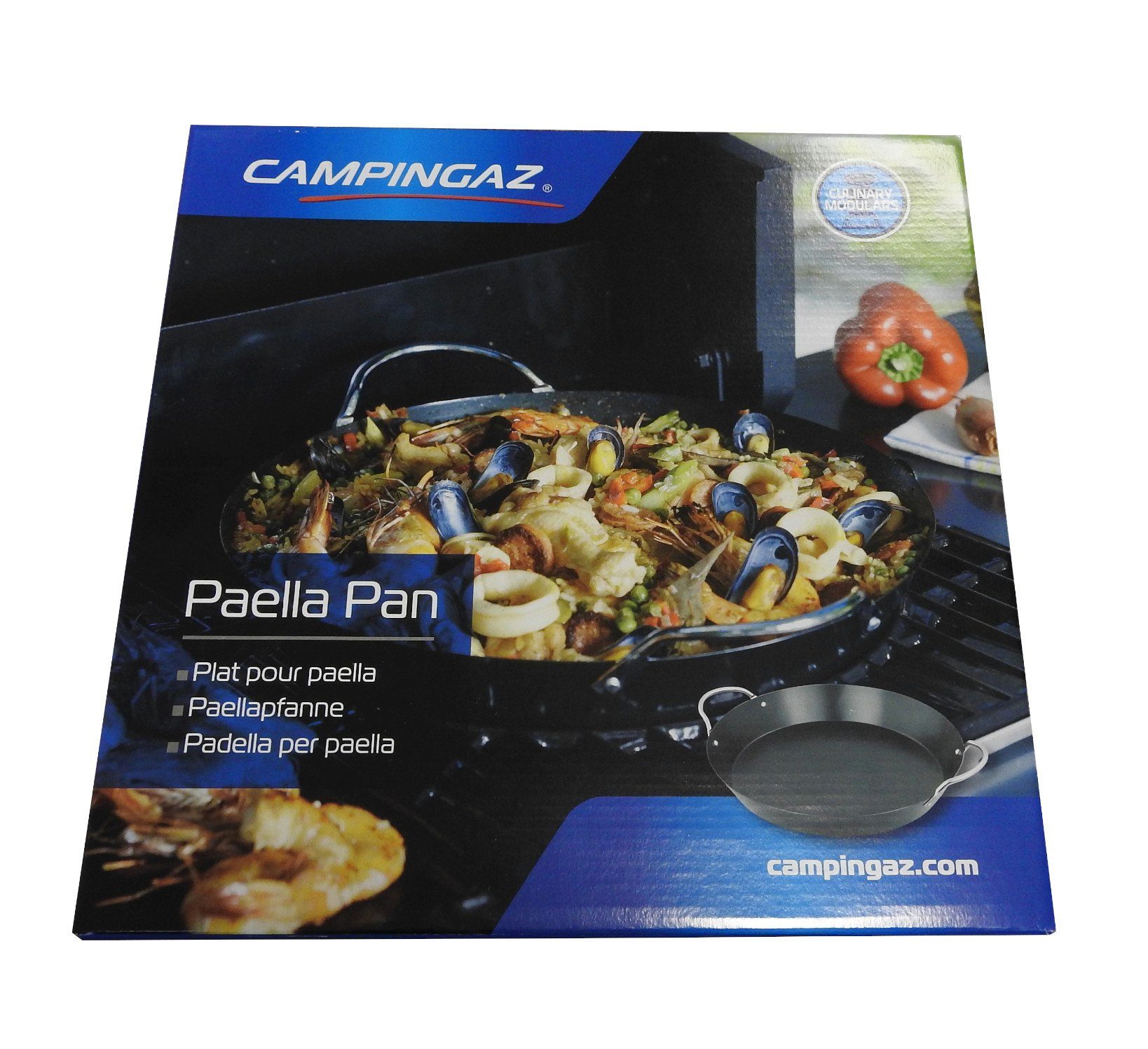 Campingaz Paellapfanne 2000015104 BBQ Paellera für Pfanne cm (1-tlg), Stahl Culinary Wok Grillpfanne Gasgrill, Ø35/29