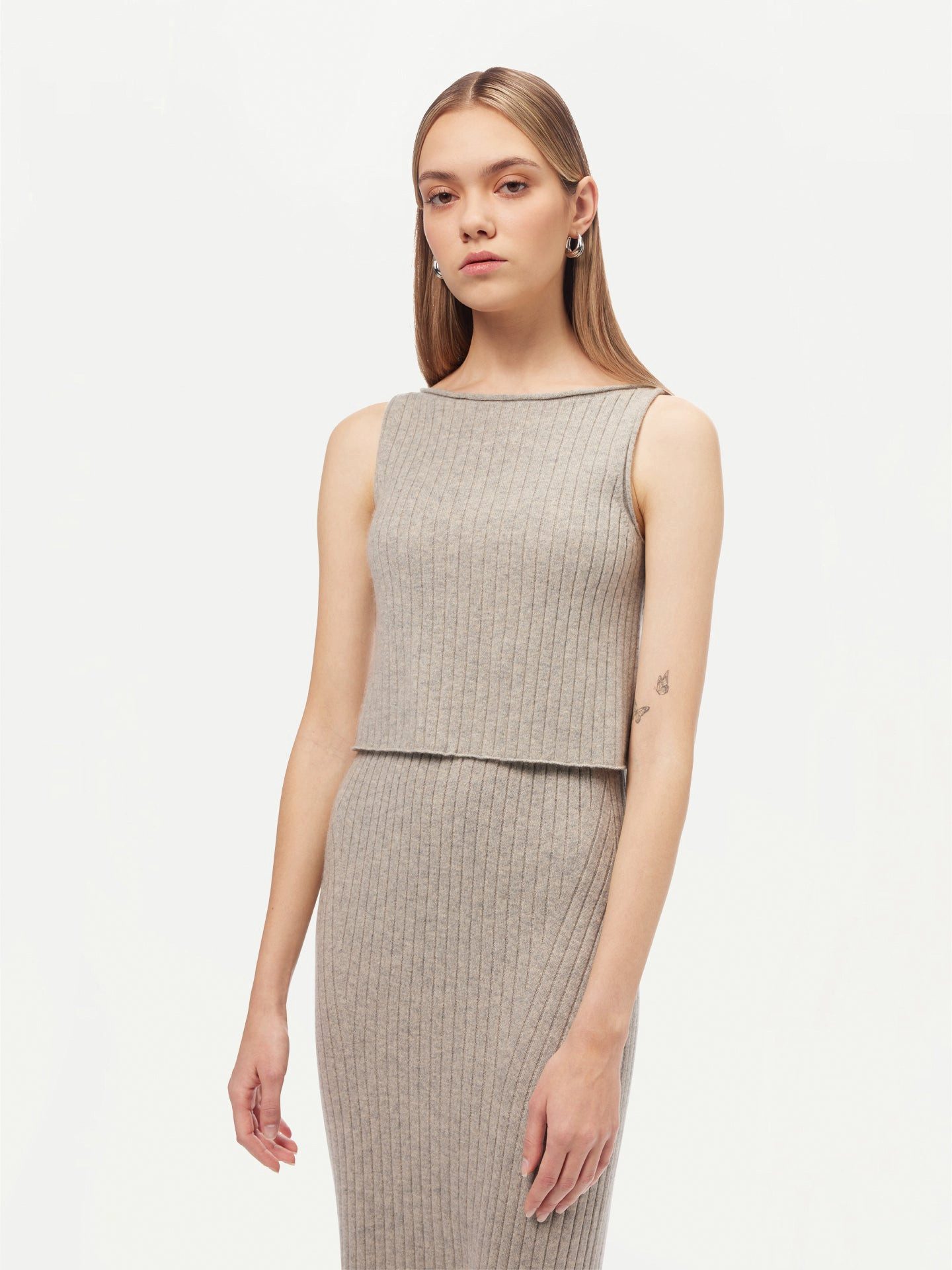GOBI Cashmere Stricktop Kaschmir-Crop-Top günstig online kaufen