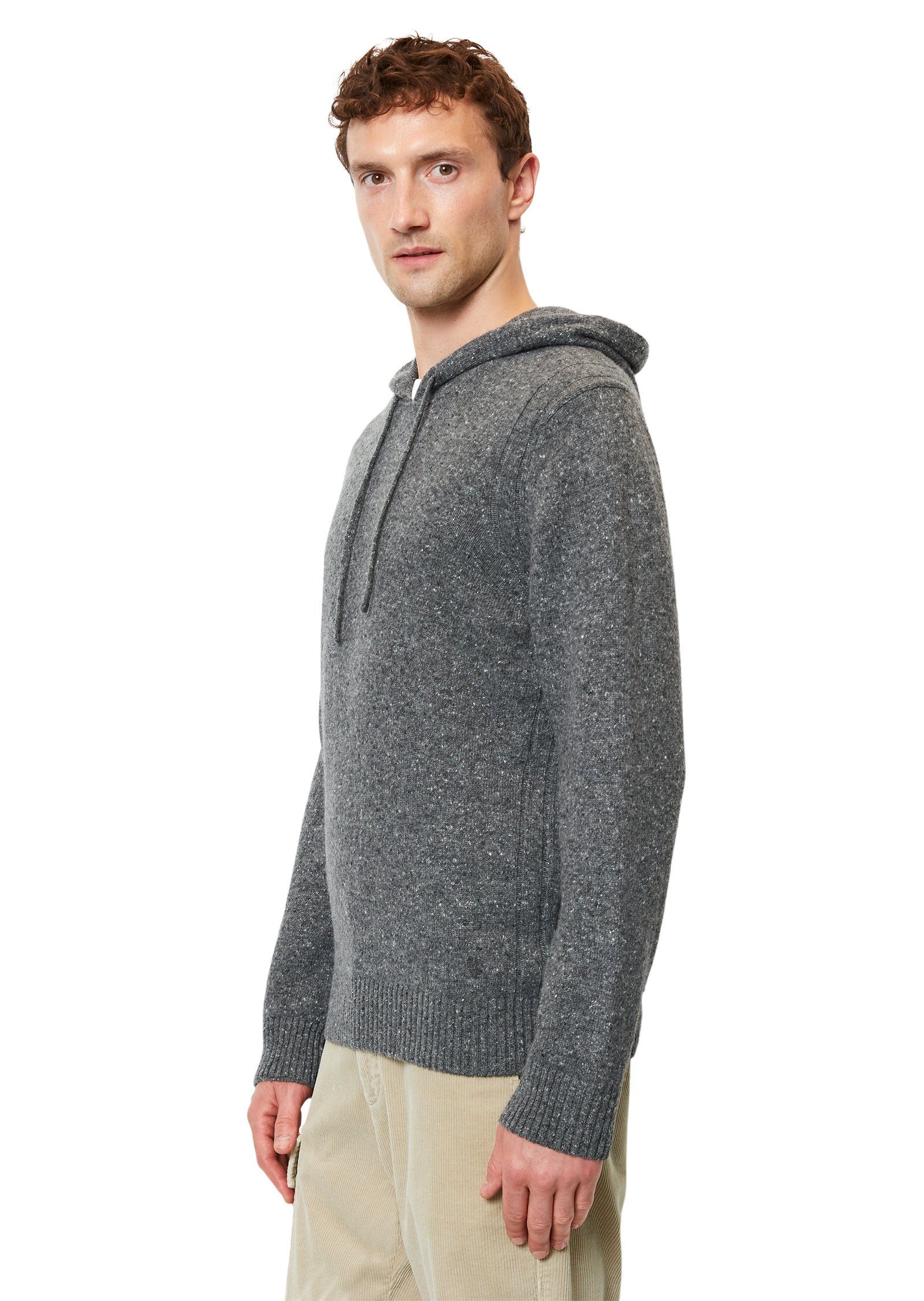 grau Marc O'Polo gesprenkeltem Wollpullover aus Tweedgarn