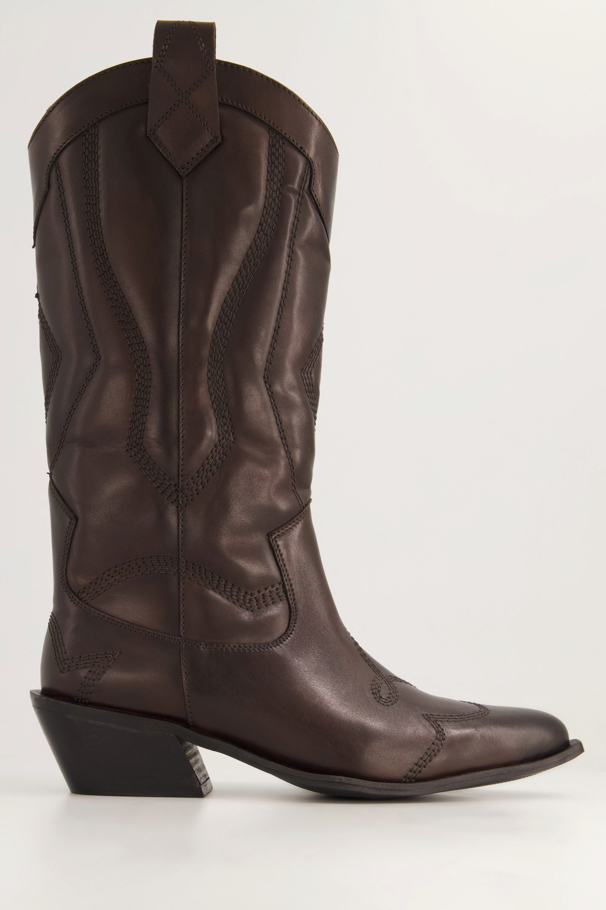 Studio Untold Cowboy-Stiefel XL-Schaft Ziernähte Weite H Stiefel günstig online kaufen