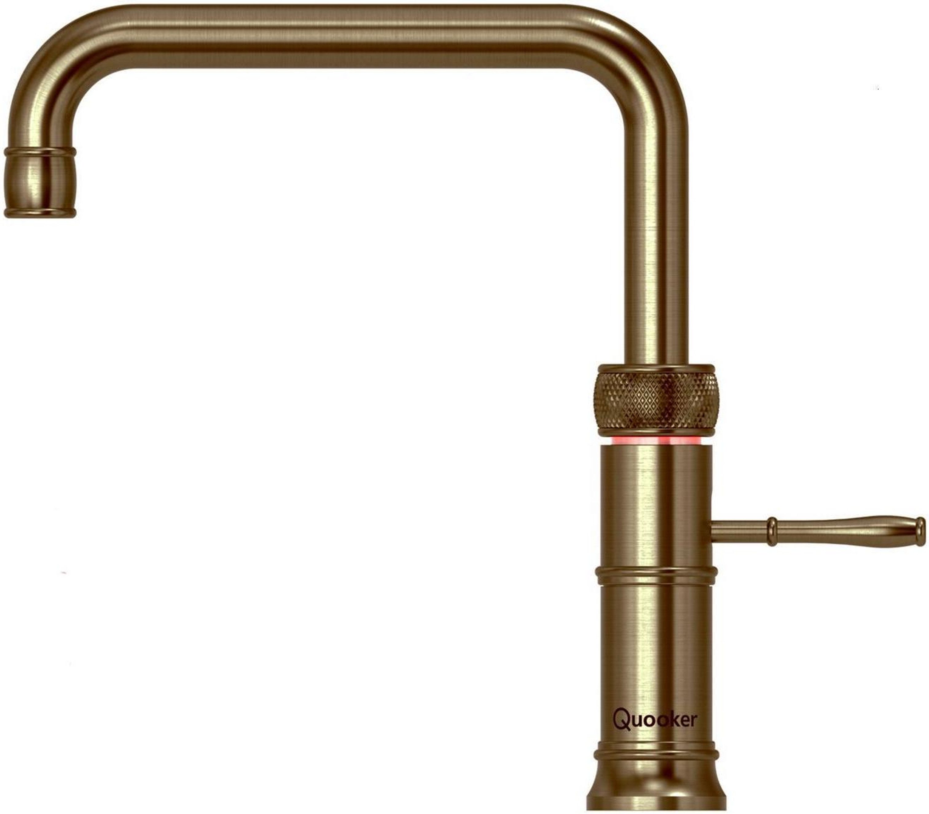 QUOOKER Küchenarmatur QUOOKER CLASSIC FUSION Square COMBI B 100°C Armatur (22CFSPTN) (2-St) Spültischmischer mit 100°C Kochendwasserfunktion