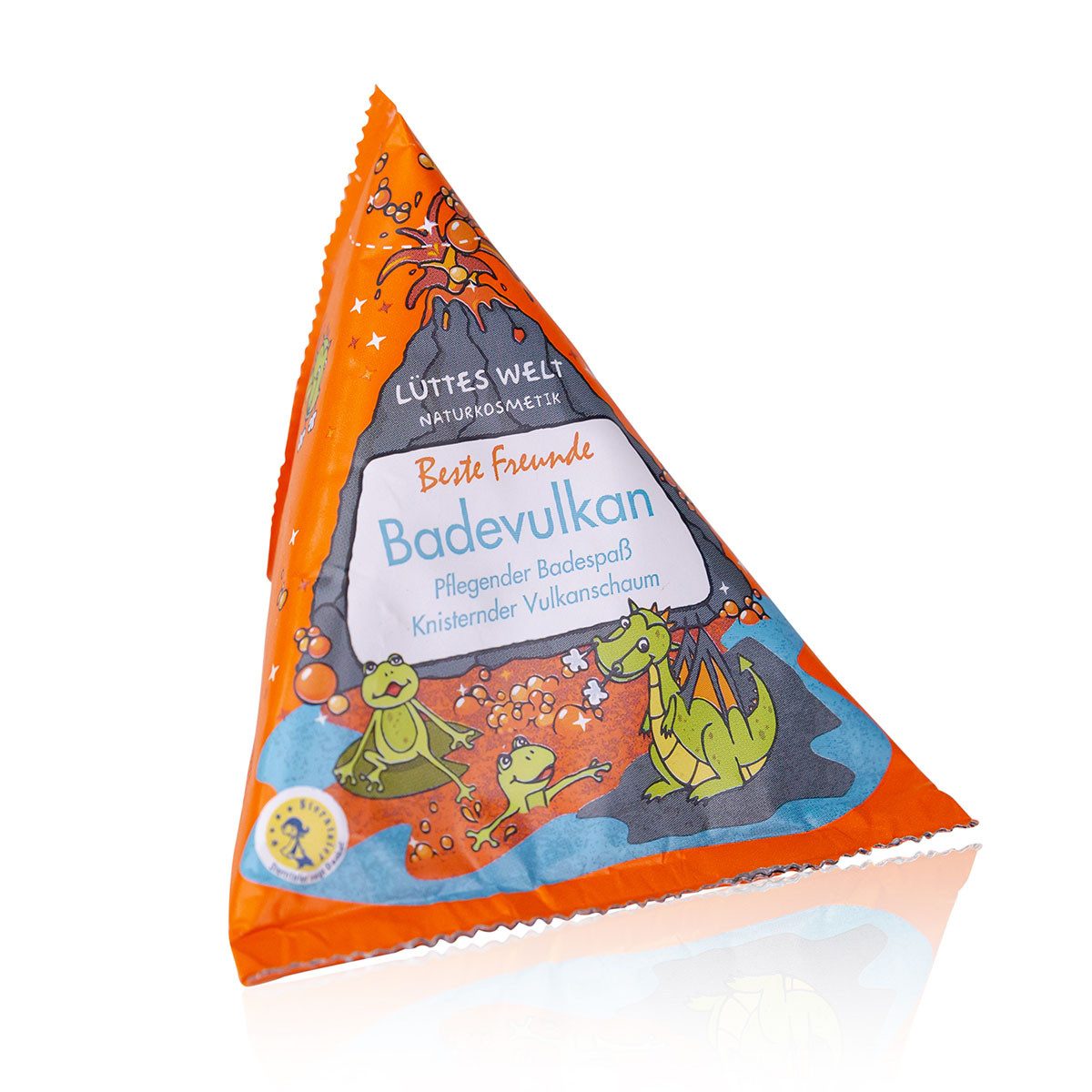 ACCENTRA Pflege-Geschenkset Lüttes Welt Bade Vulkan, 70g, Motiv: Beste Freunde, Färbt das Badewasser „lavarot“