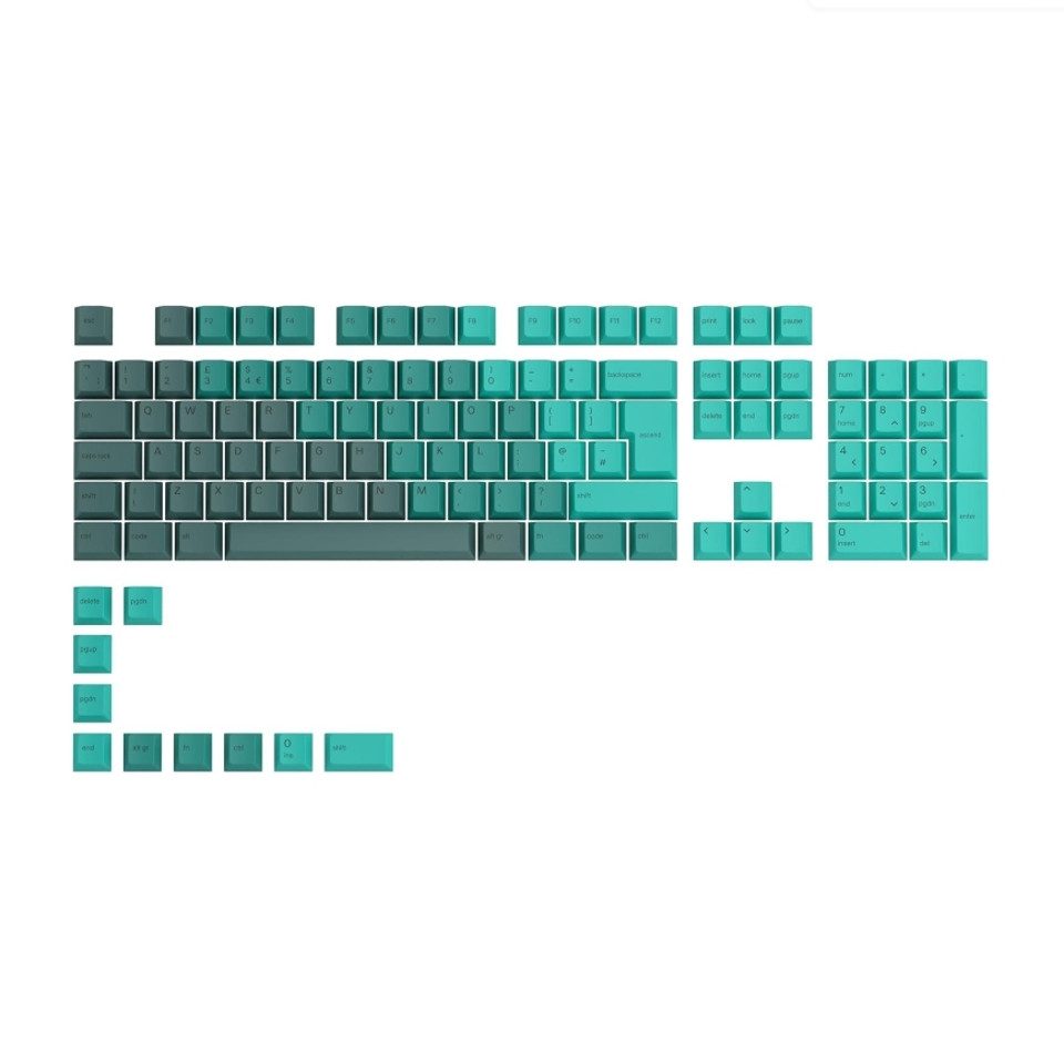 Glorious PC Gaming Race Tastatur-Tastenkappen GPBT Keycaps Rain Forest – 115 PBT Keycaps UK QWERTY Cherry-Profil, Abriebfest, langlebig, hochwertige Akustik