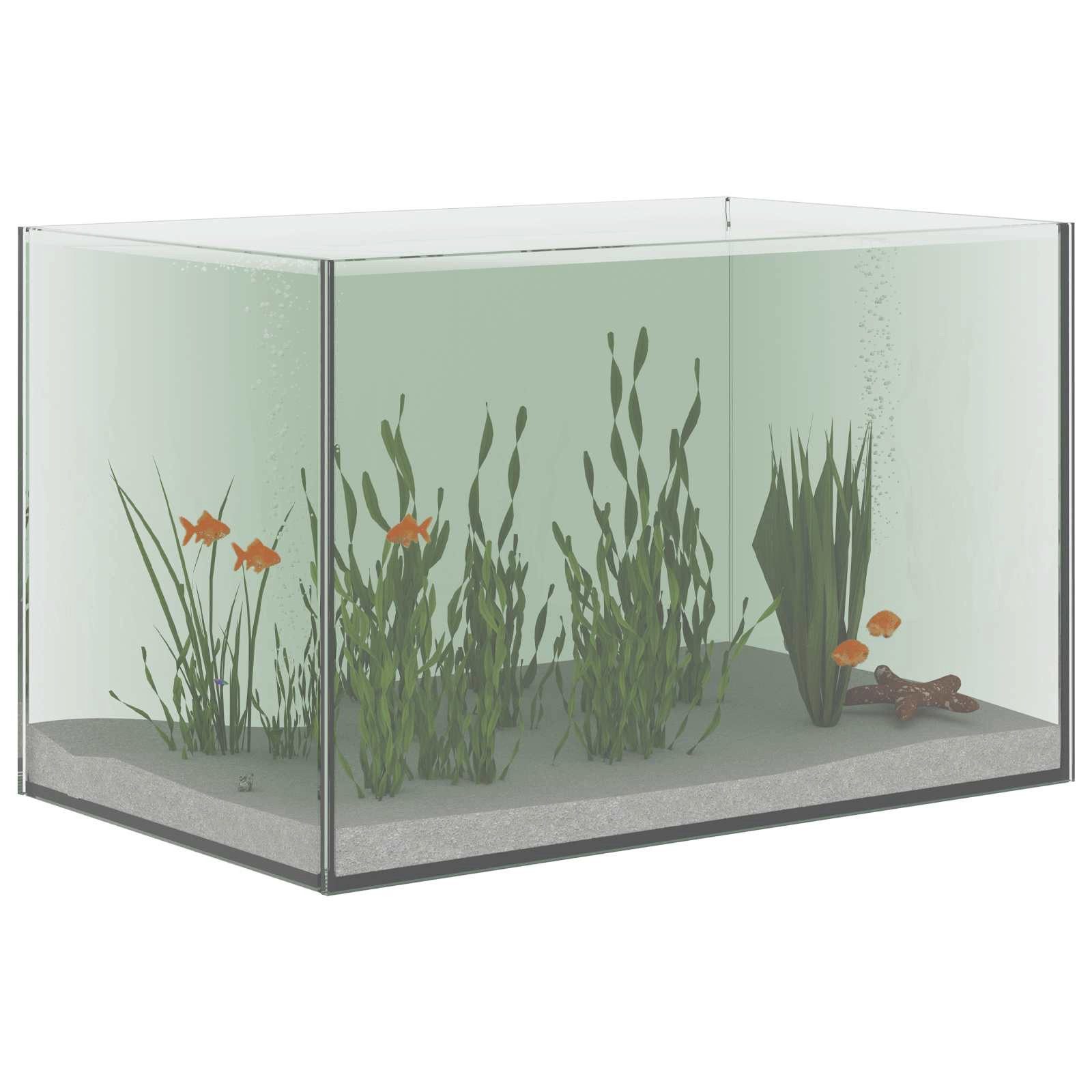 vidaXL Aquarium 40 x 25 x 25 cm Aquarium mit Speicher Weiß Glas