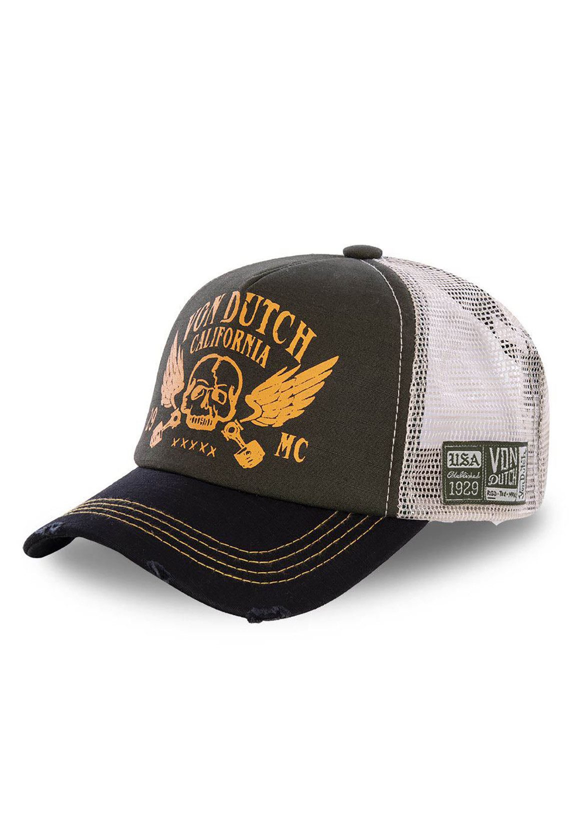 Von Dutch Trucker Cap Von Dutch Trucker Cap CAS1 CREW5 Oliv Khaki Beige günstig online kaufen